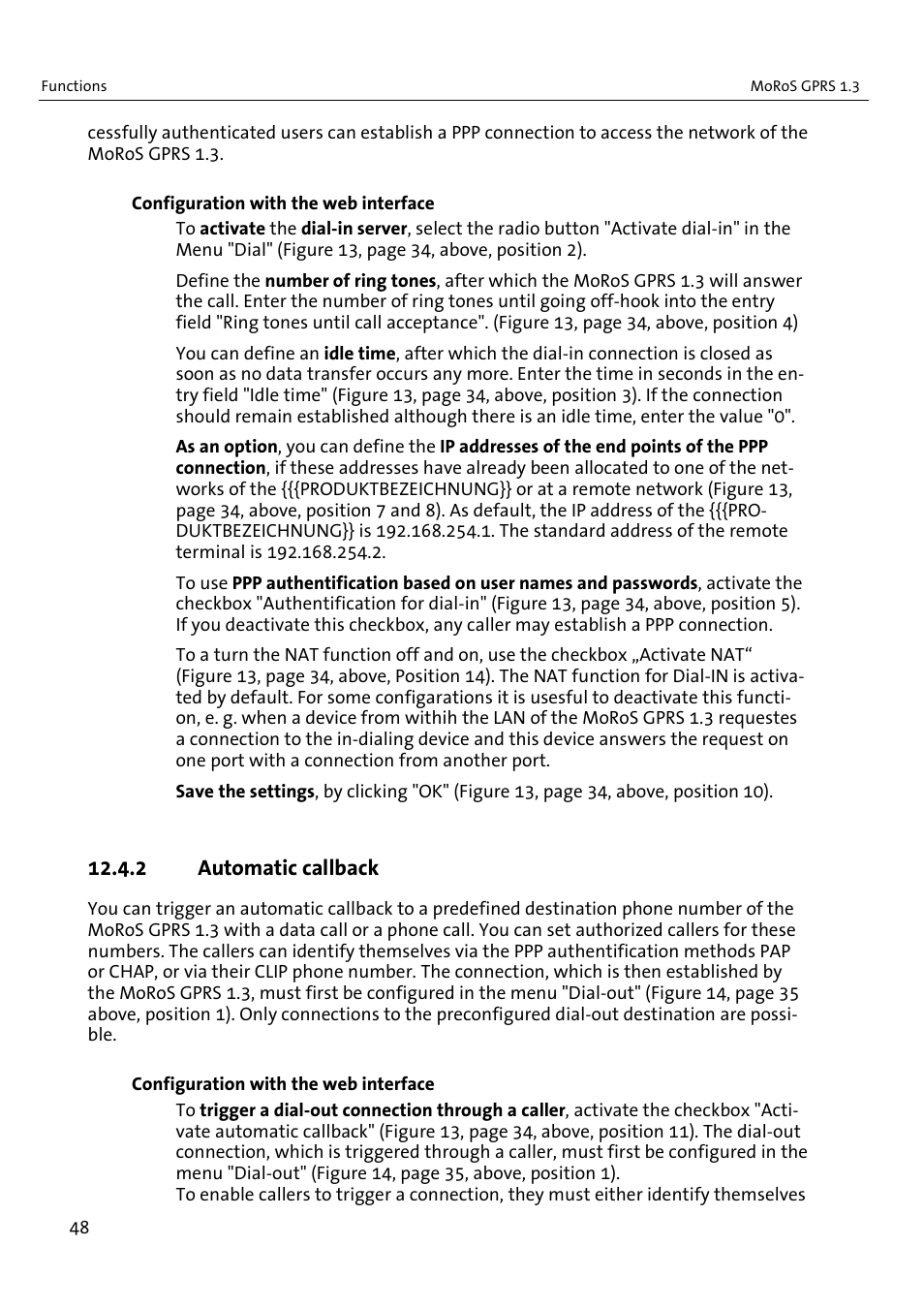 VEGA MoRoS GPRS 1.3 User Manual | Page 48 / 82