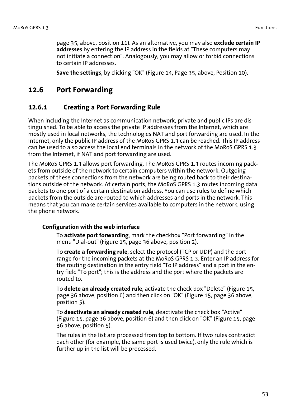 6 port forwarding | VEGA MoRoS GPRS 1.3 User Manual | Page 53 / 82