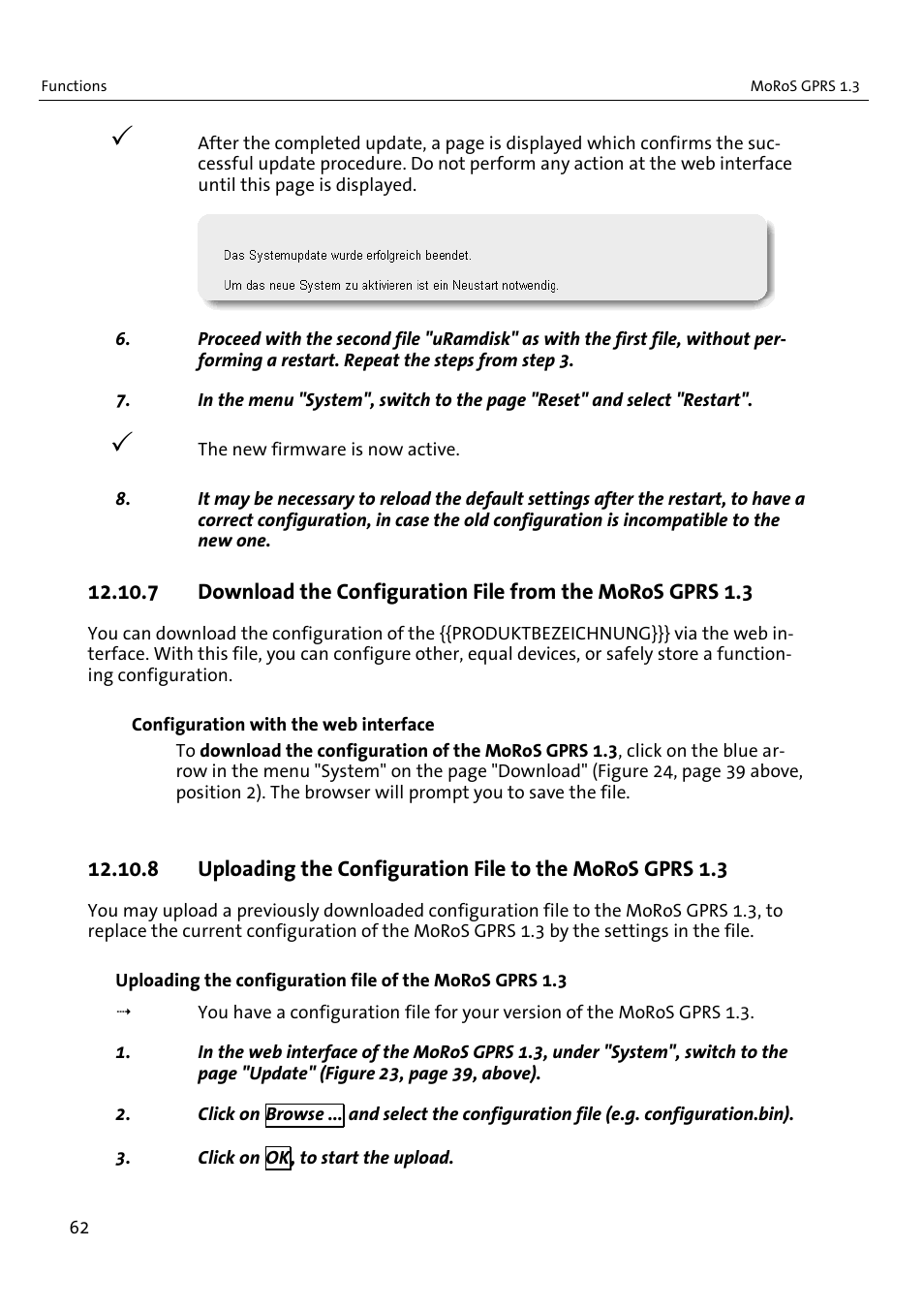 VEGA MoRoS GPRS 1.3 User Manual | Page 62 / 82