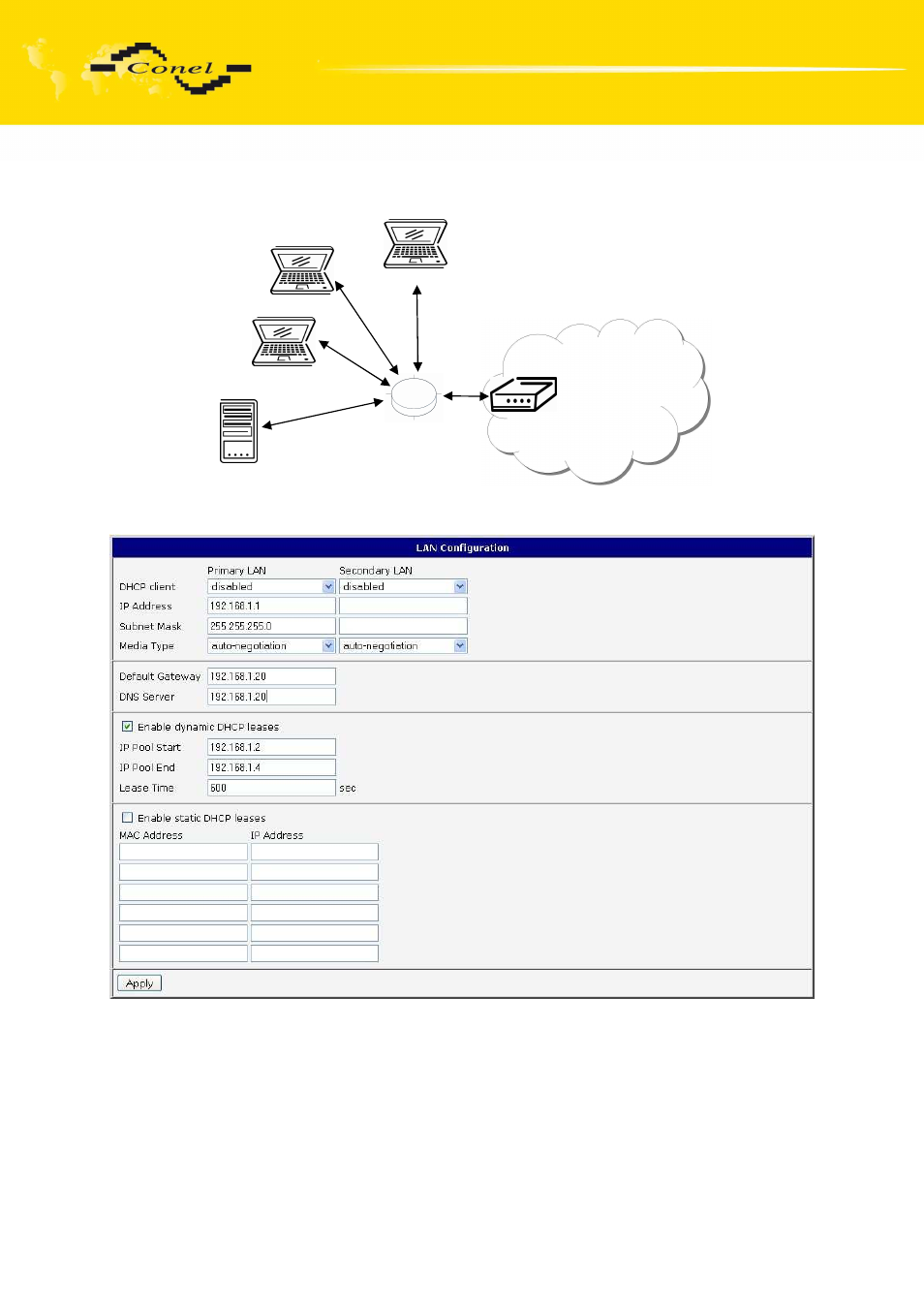 Configuration | VEGA LUCOM EDGE router ER75i v2 SL USER’S GUIDE User Manual | Page 42 / 101