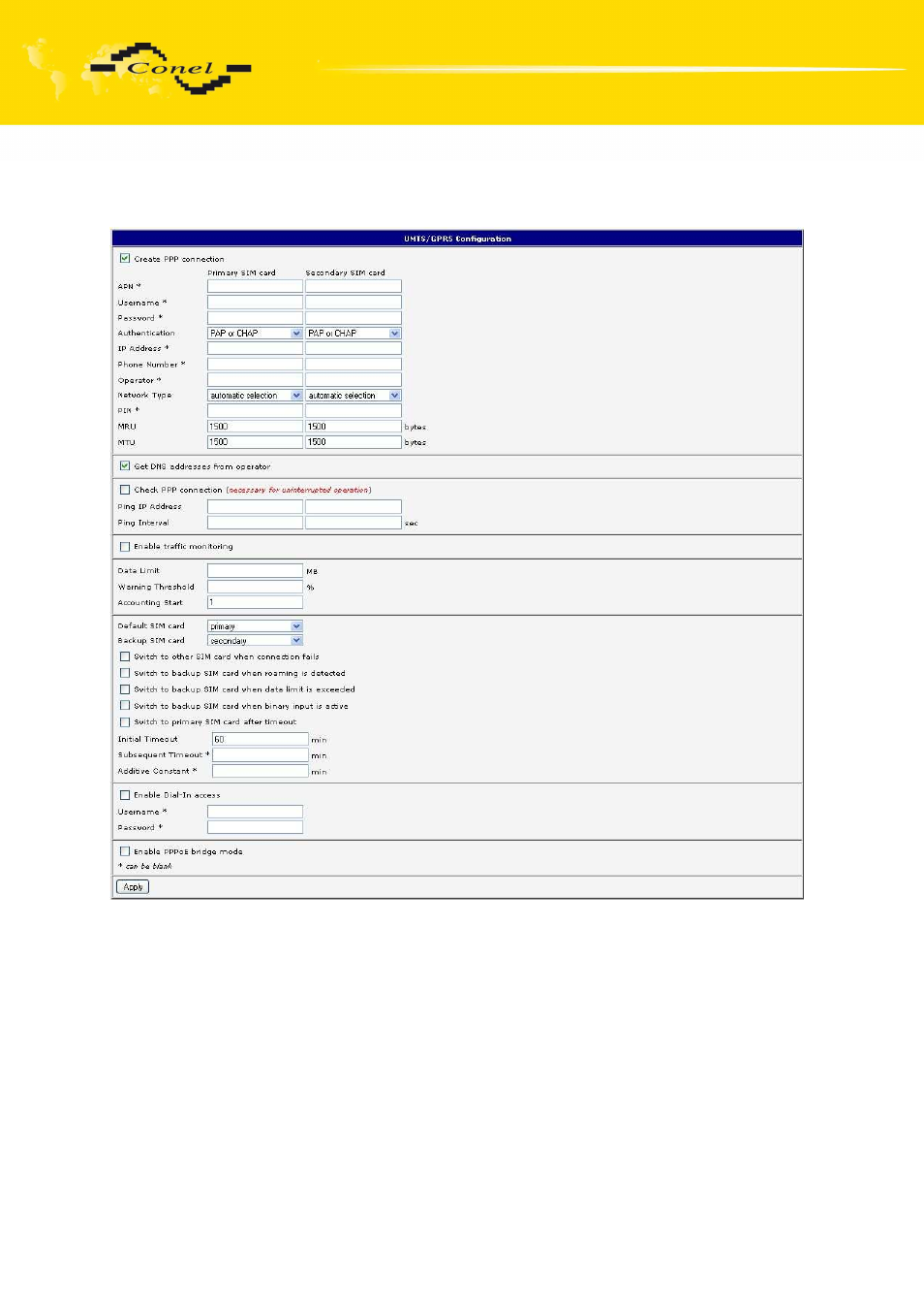 Configuration | VEGA LUCOM EDGE router ER75i v2 SL USER’S GUIDE User Manual | Page 83 / 101