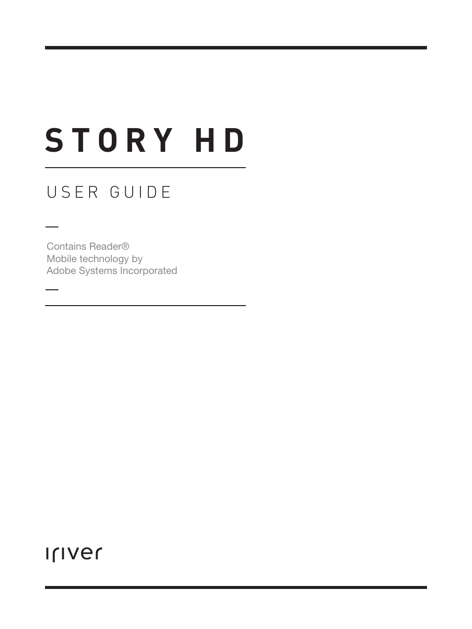 iRiver Story HD User Manual | 40 pages