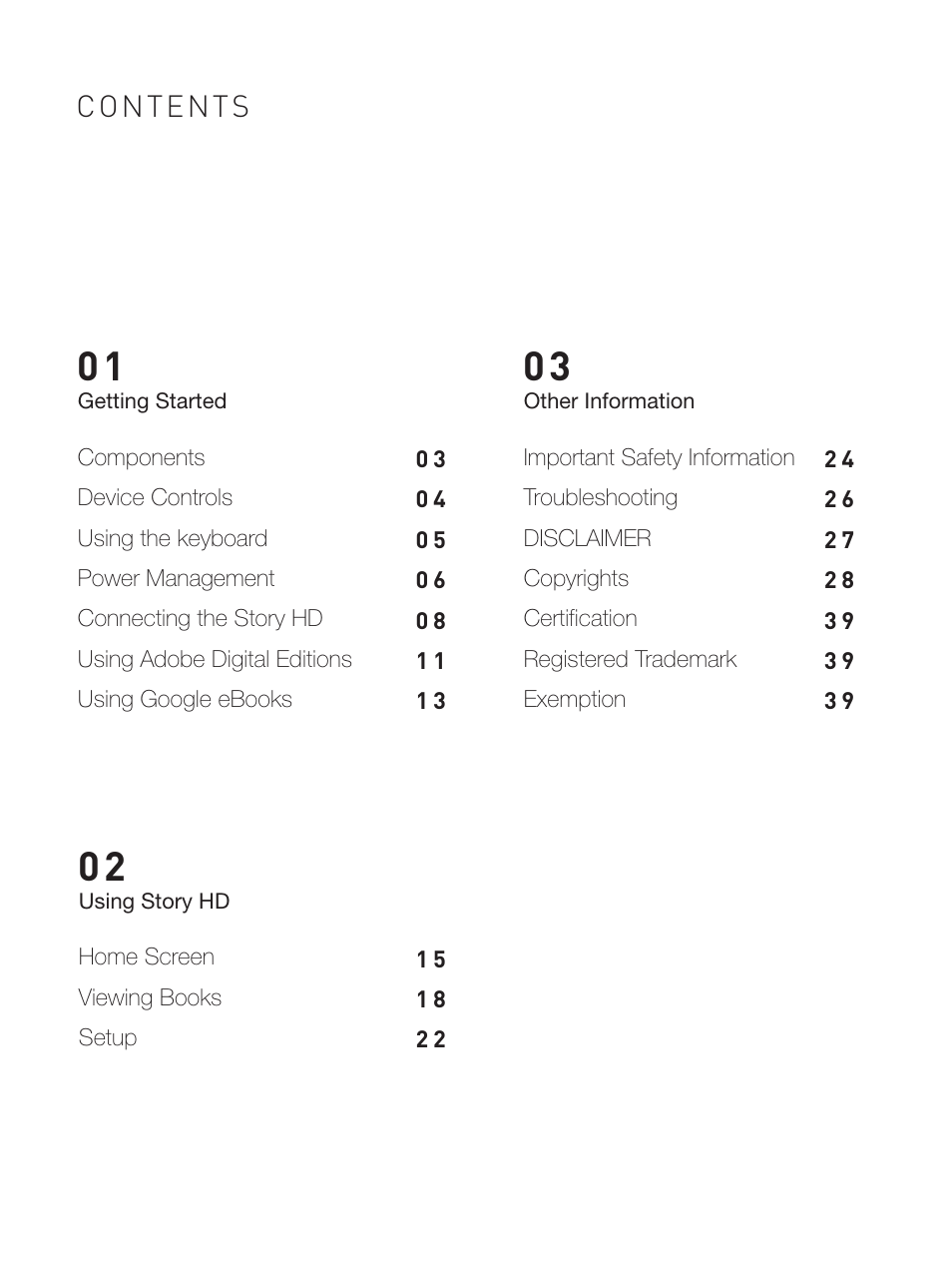 iRiver Story HD User Manual | Page 2 / 40