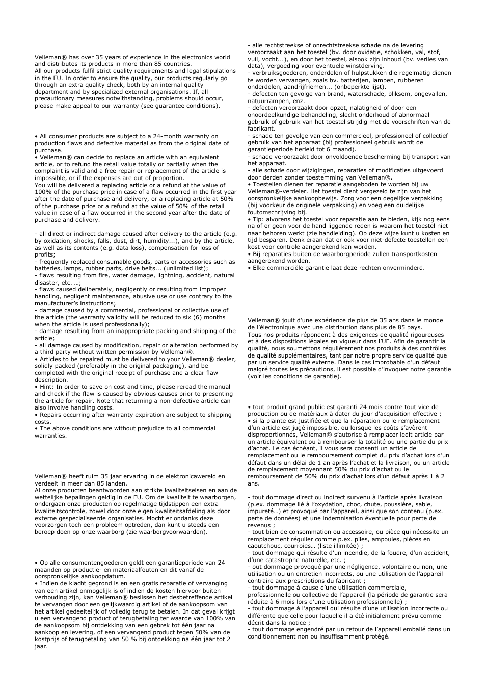 Velleman VDP801GLD10 User Manual | Page 22 / 23