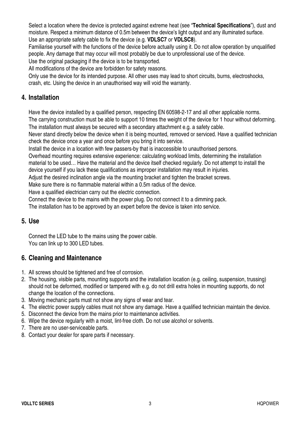 Velleman VDLLTC series User Manual | Page 3 / 16