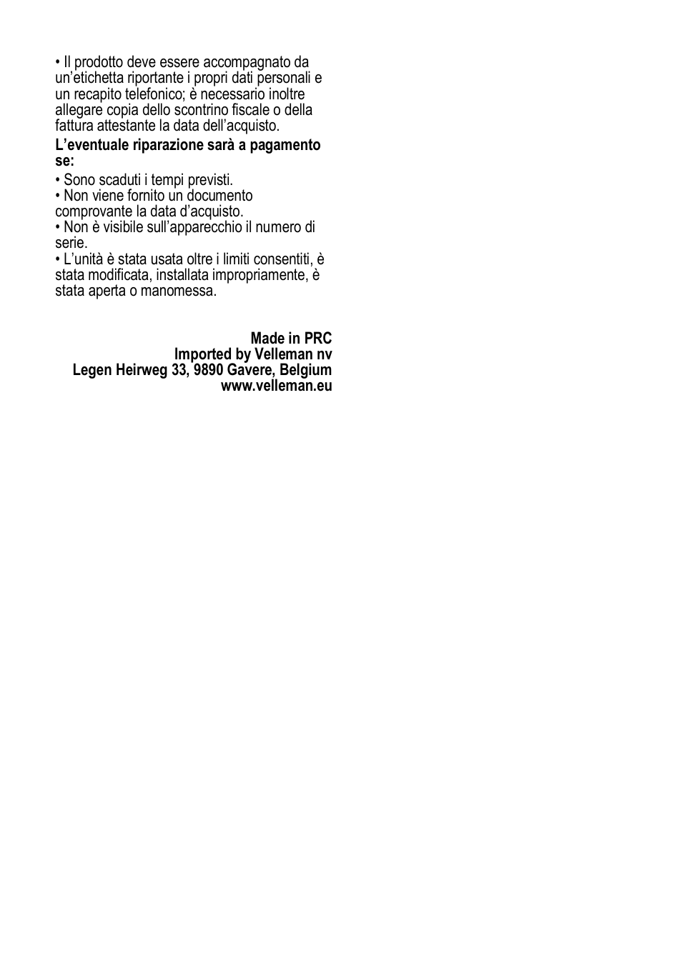 Velleman VTBAL10 User Manual | Page 25 / 25