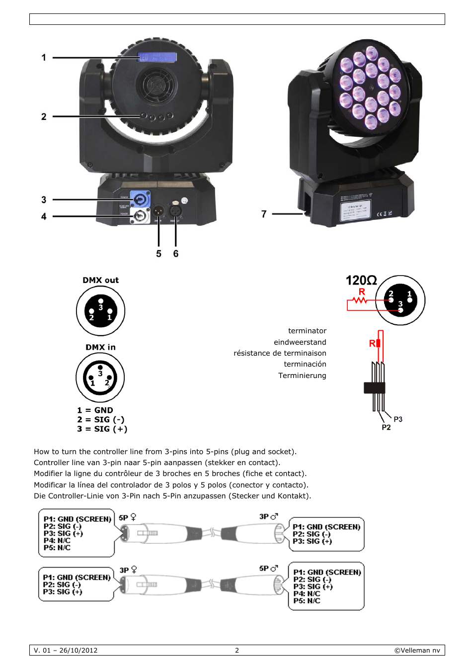 Velleman VDPL1803MHRGB User Manual | Page 2 / 57