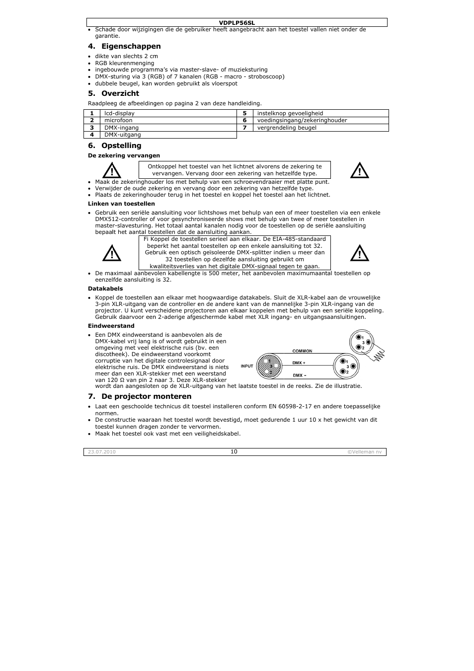 Velleman VDPLP56SL User Manual | Page 10 / 34