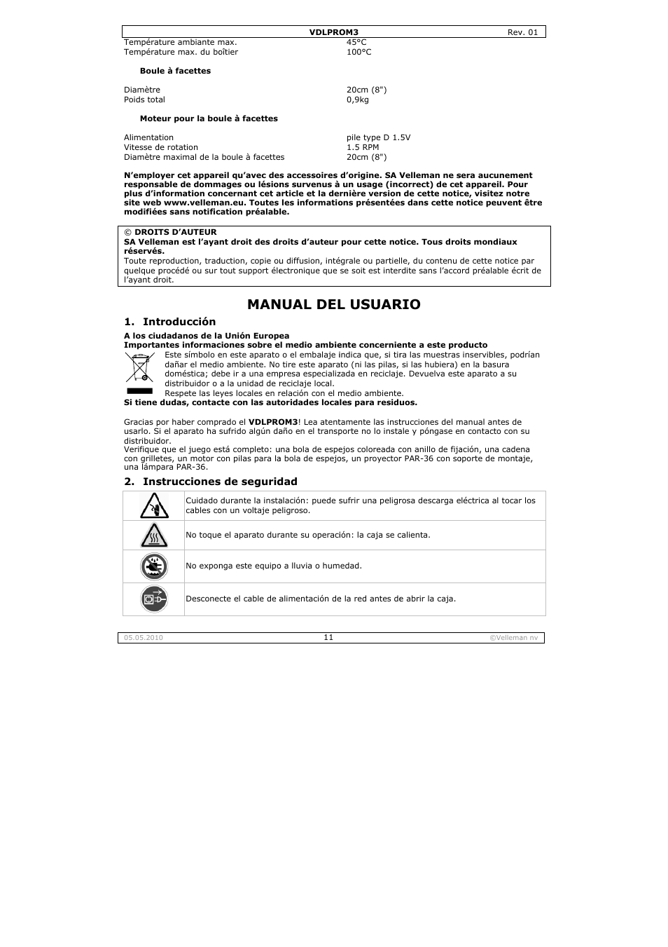 Nual del, L usuar | Velleman VDLPROM3 User Manual | Page 11 / 19