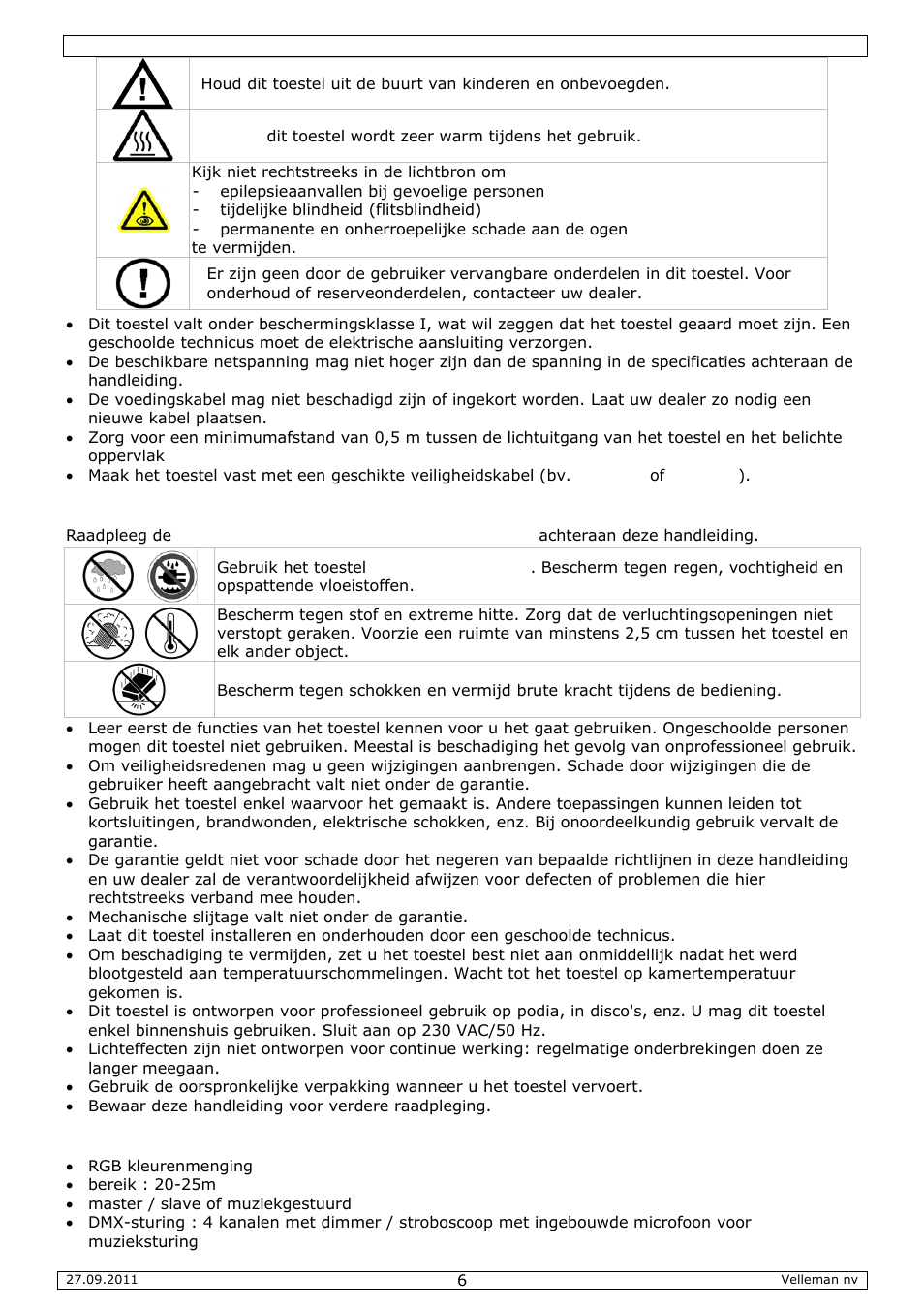 Velleman VDPLP64SB User Manual | Page 6 / 22