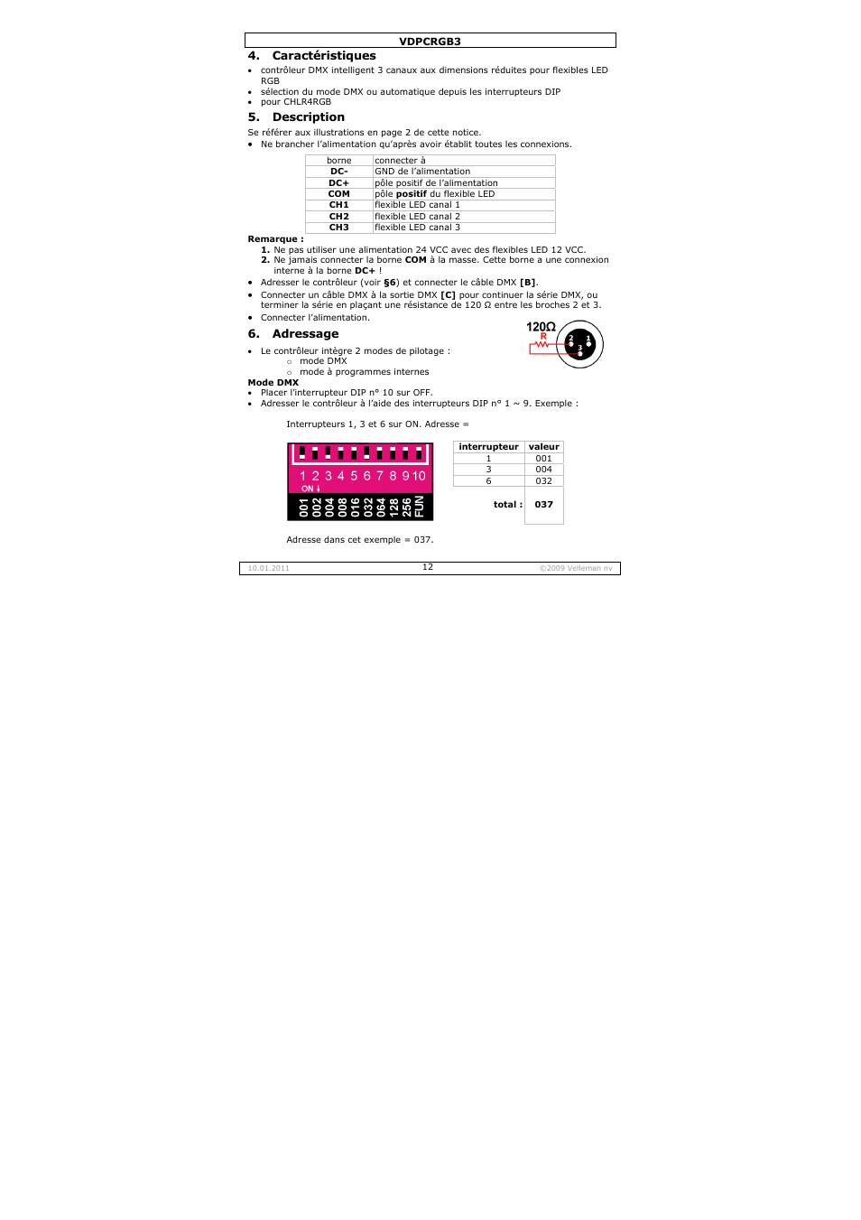 Velleman VDPCRGB3 User Manual | Page 12 / 26
