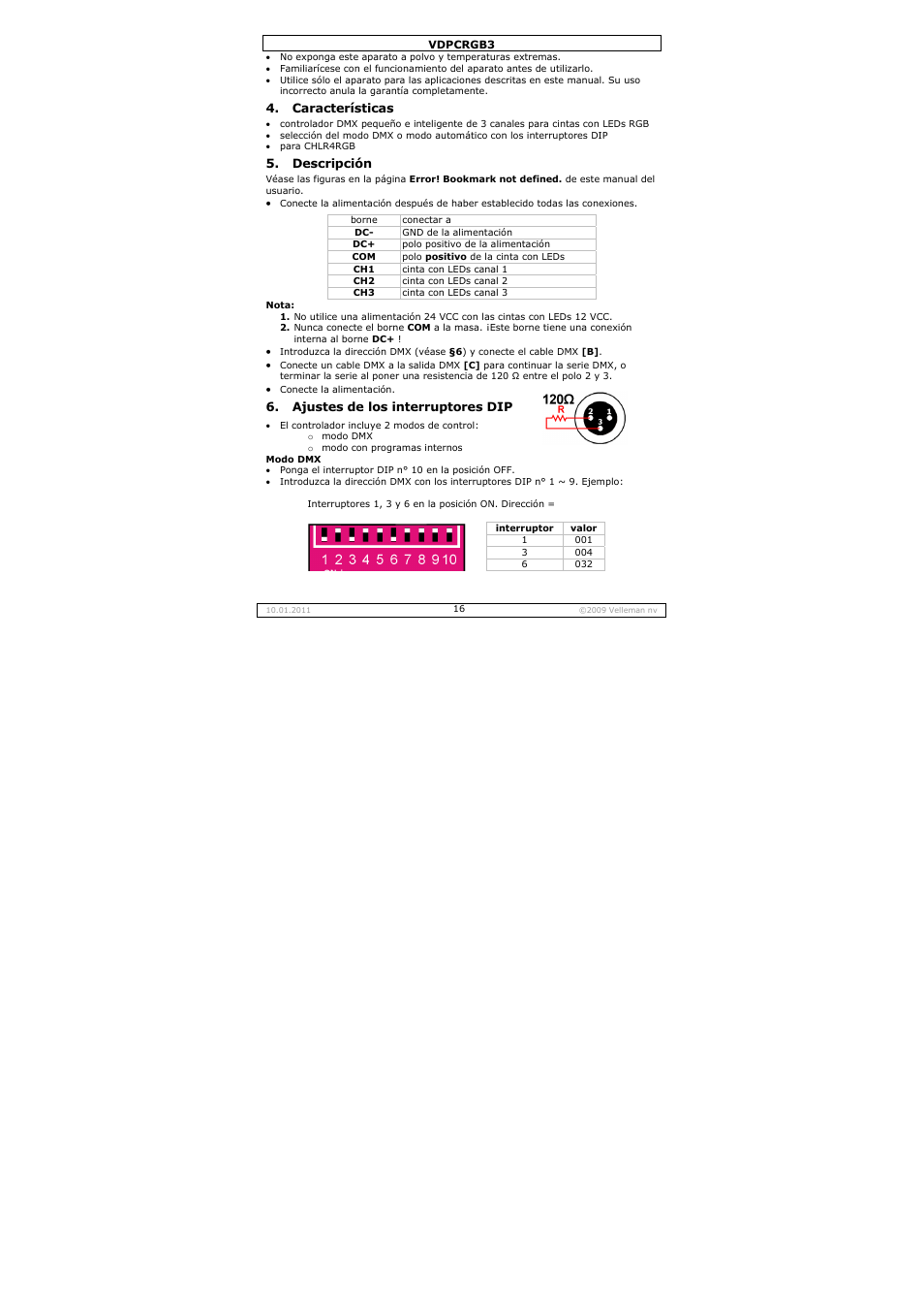 Velleman VDPCRGB3 User Manual | Page 16 / 26