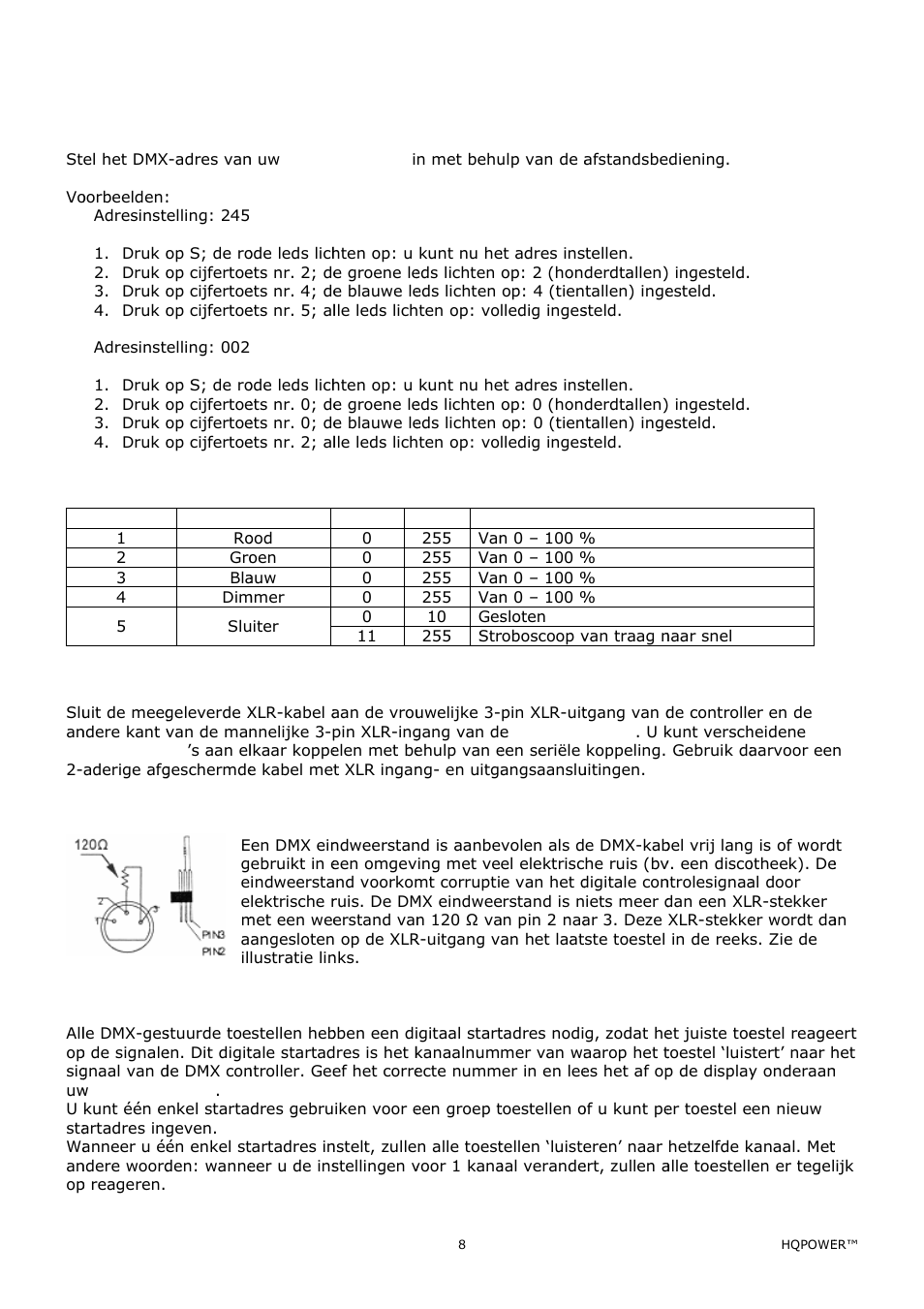 X-sturin | Velleman VDPLOW2403 User Manual | Page 8 / 23