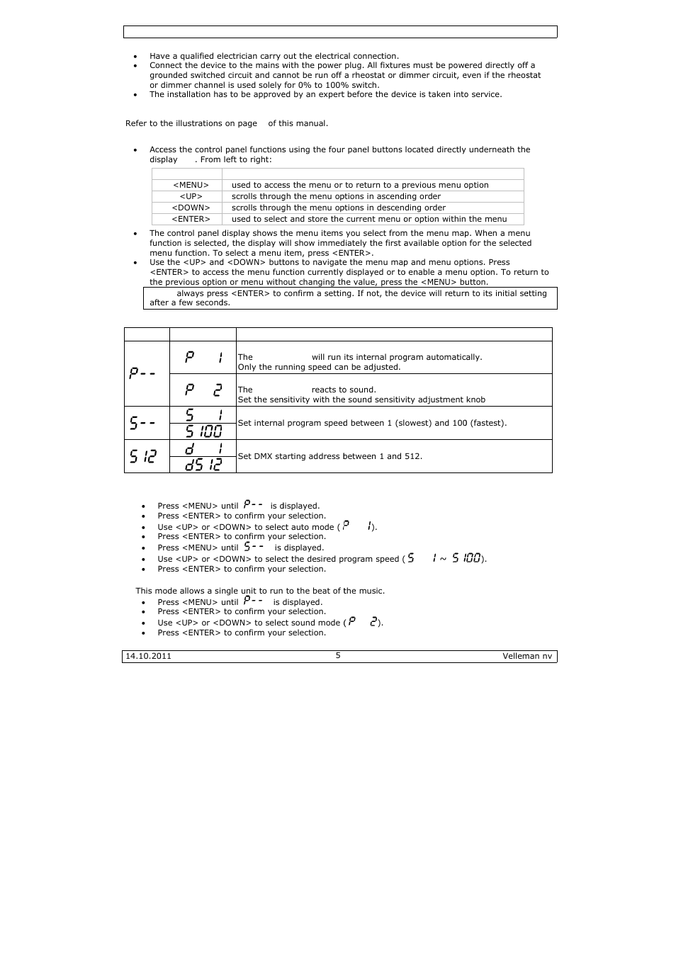 Velleman VDPL300ME User Manual | Page 5 / 30