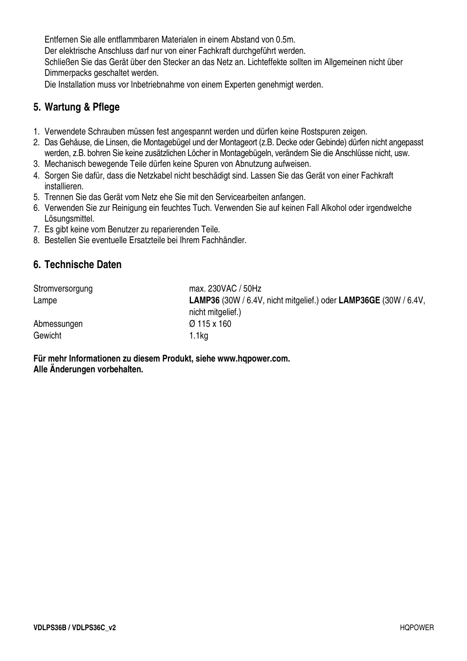 Velleman VDLPS36C User Manual | Page 14 / 14