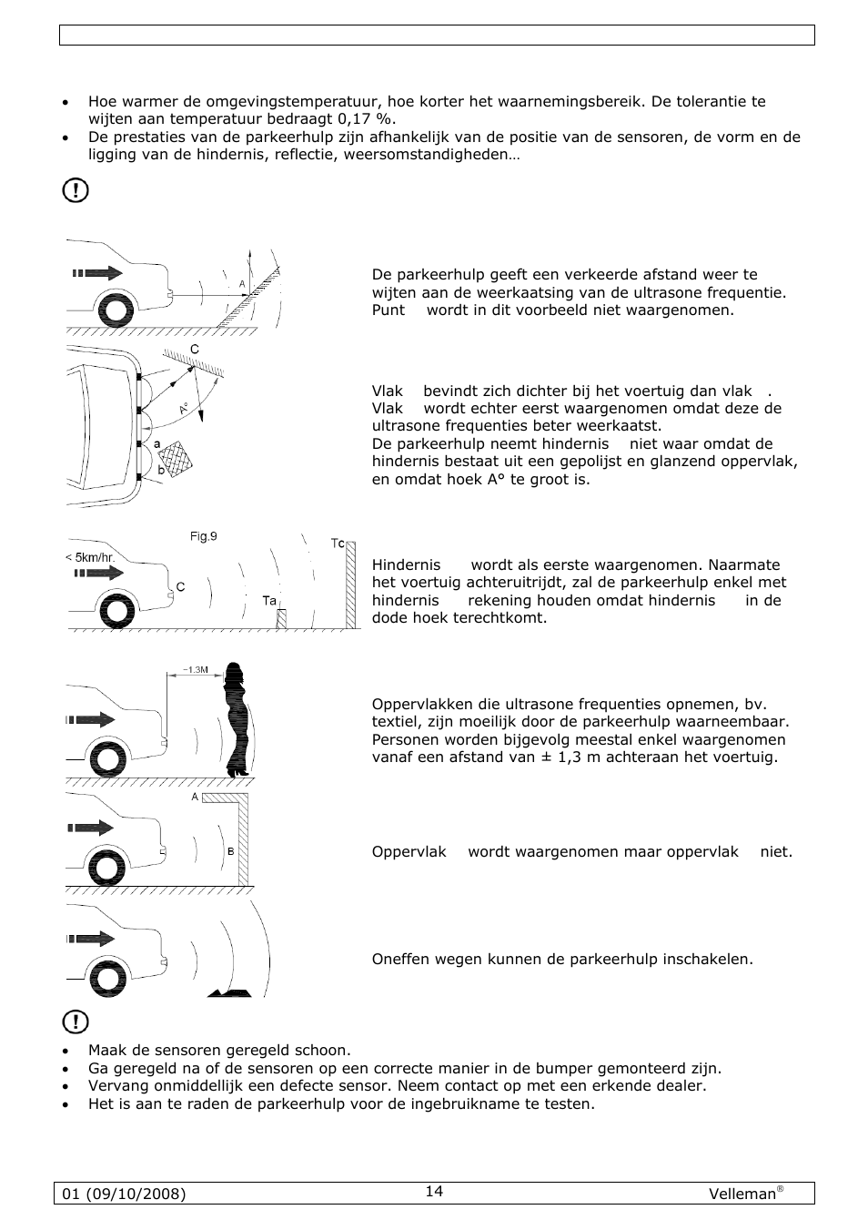 Enkele belangrijke punten | Velleman SPBS8 User Manual | Page 14 / 36
