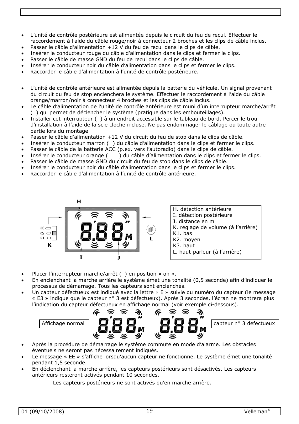 Emploi | Velleman SPBS8 User Manual | Page 19 / 36