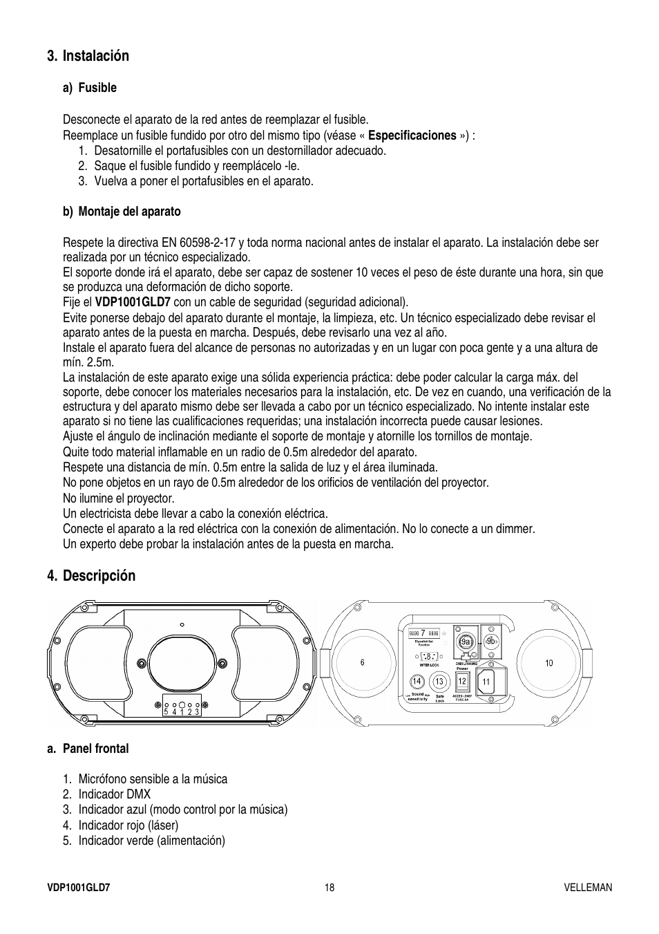 Velleman VDP1001GLD7 User Manual | Page 18 / 26
