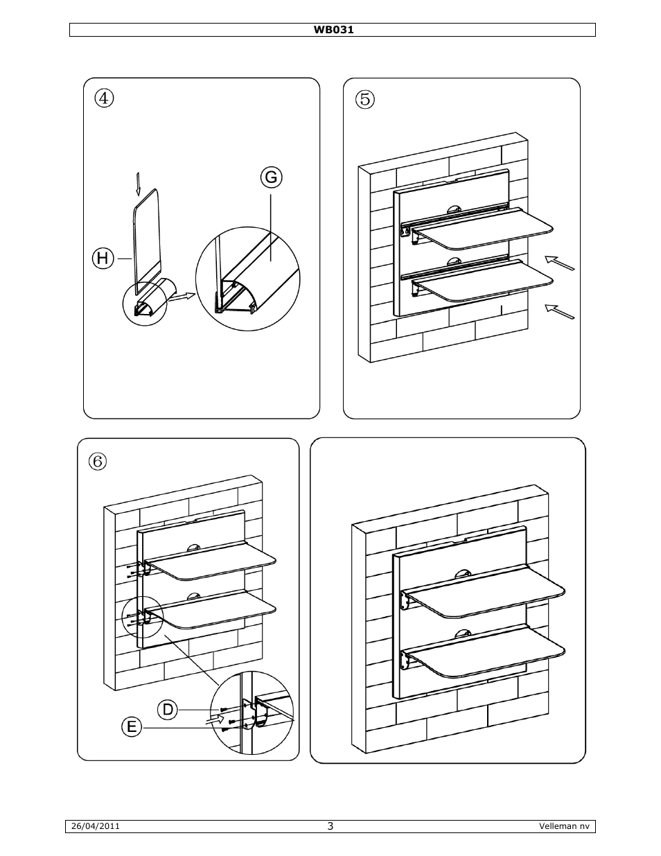 Velleman WB031 User Manual | Page 3 / 11