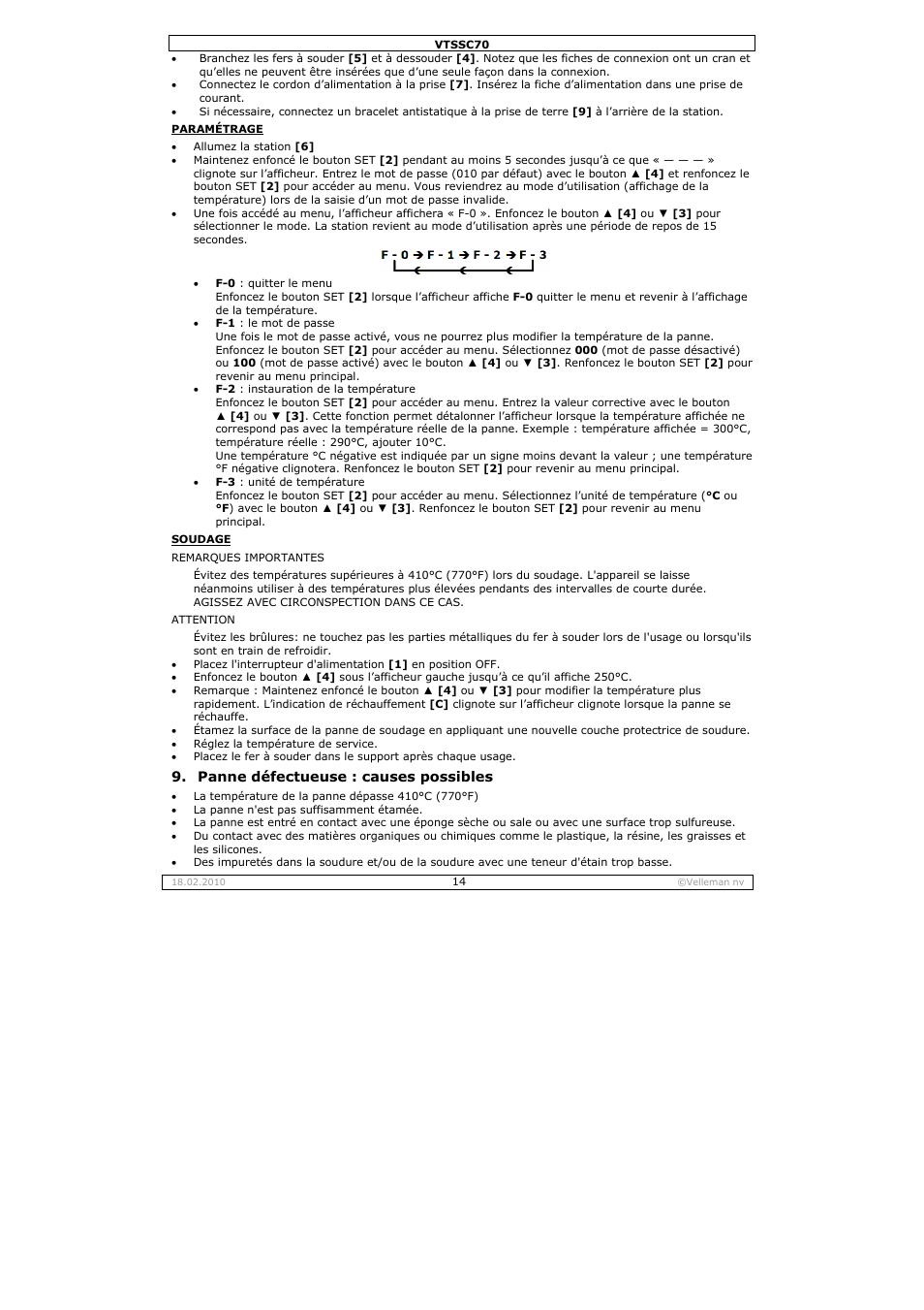 Velleman VTSSC70 User Manual | Page 14 / 26