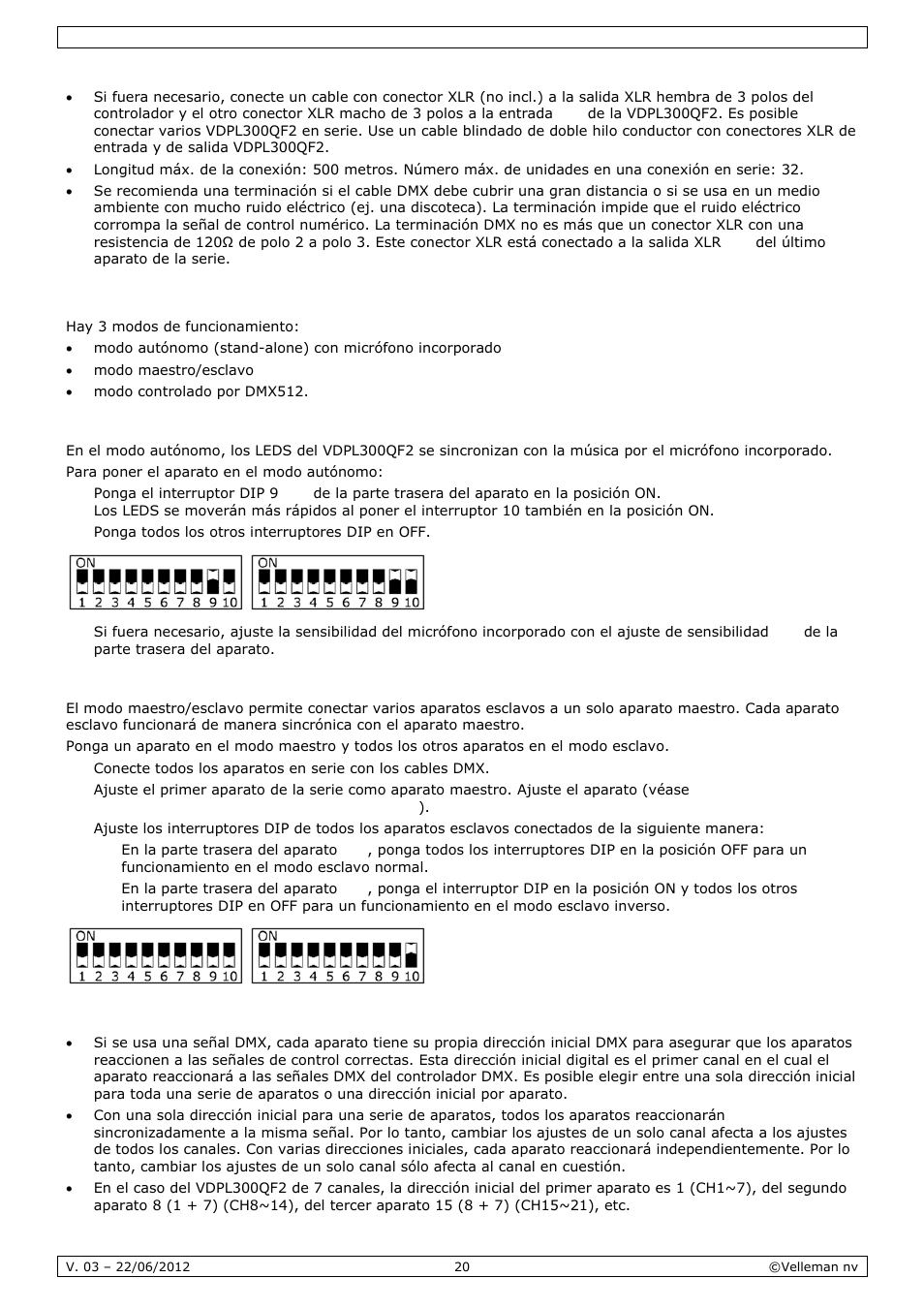 Velleman VDPL300QF2 User Manual | Page 20 / 29