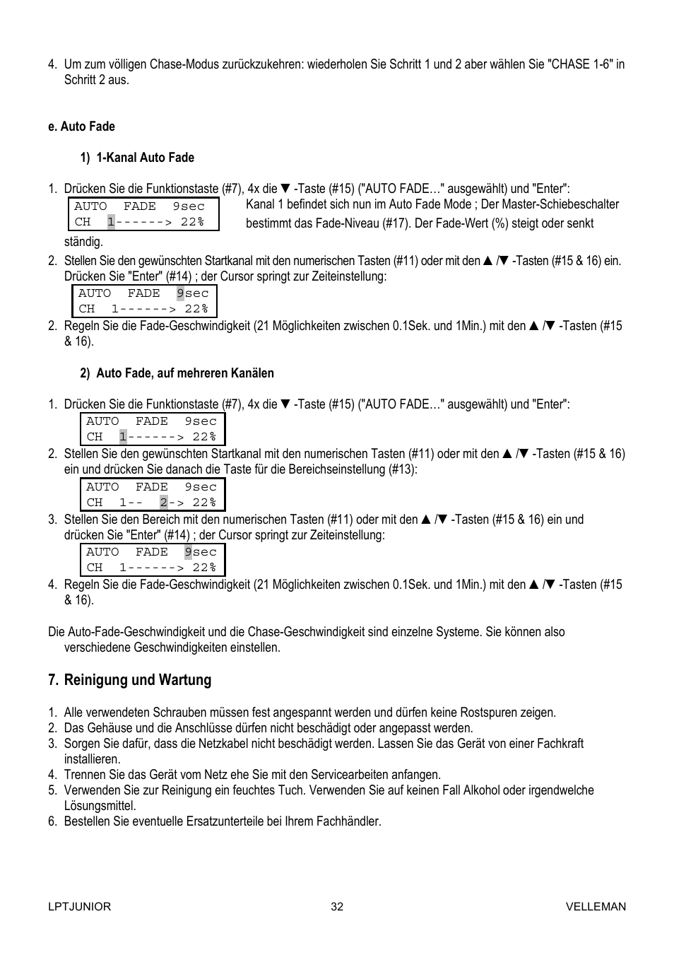 Velleman LPTJUNIOR User Manual | Page 32 / 33