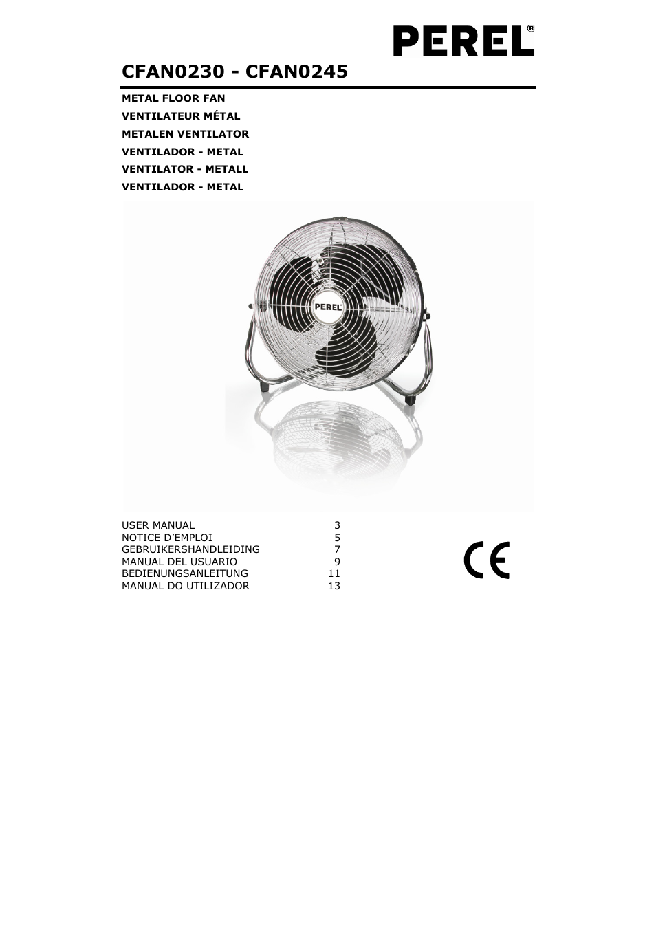 Velleman CFAN0230 User Manual | 16 pages