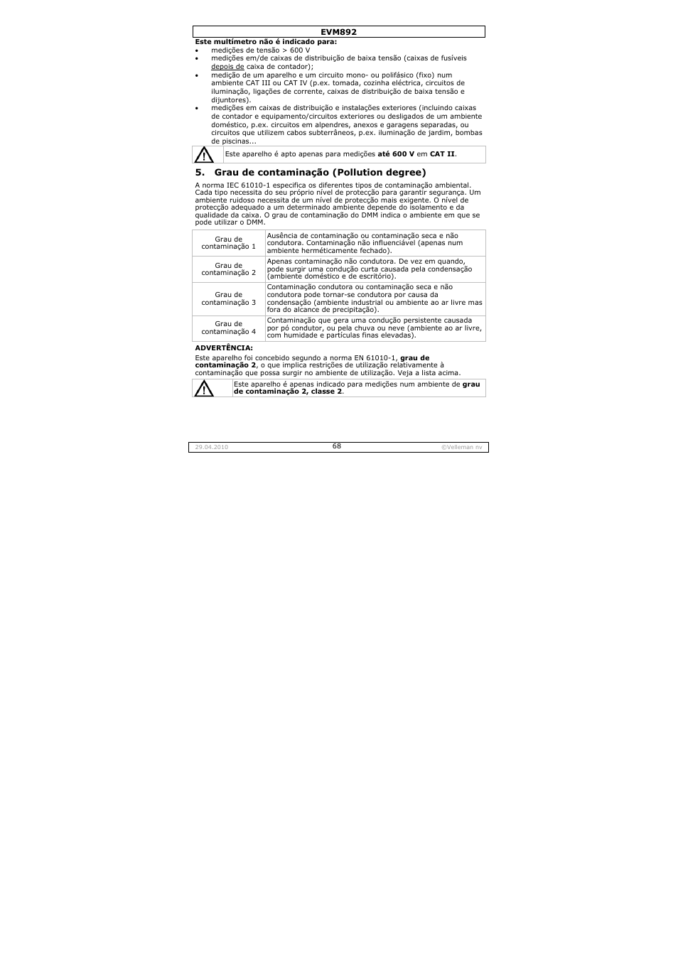 Velleman EVM892 User Manual | Page 68 / 80