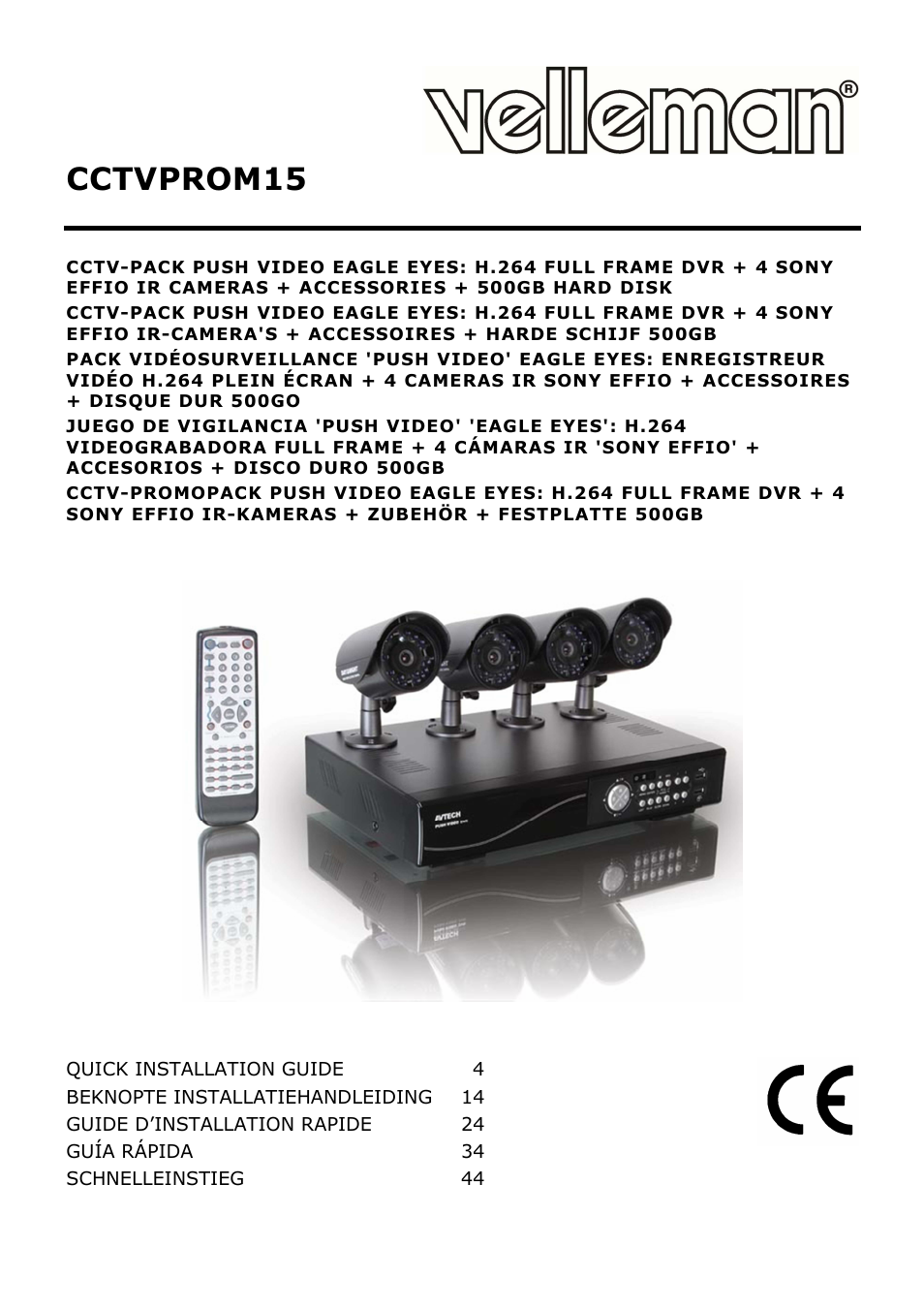 Velleman CCTVPROM15 User Manual | 55 pages