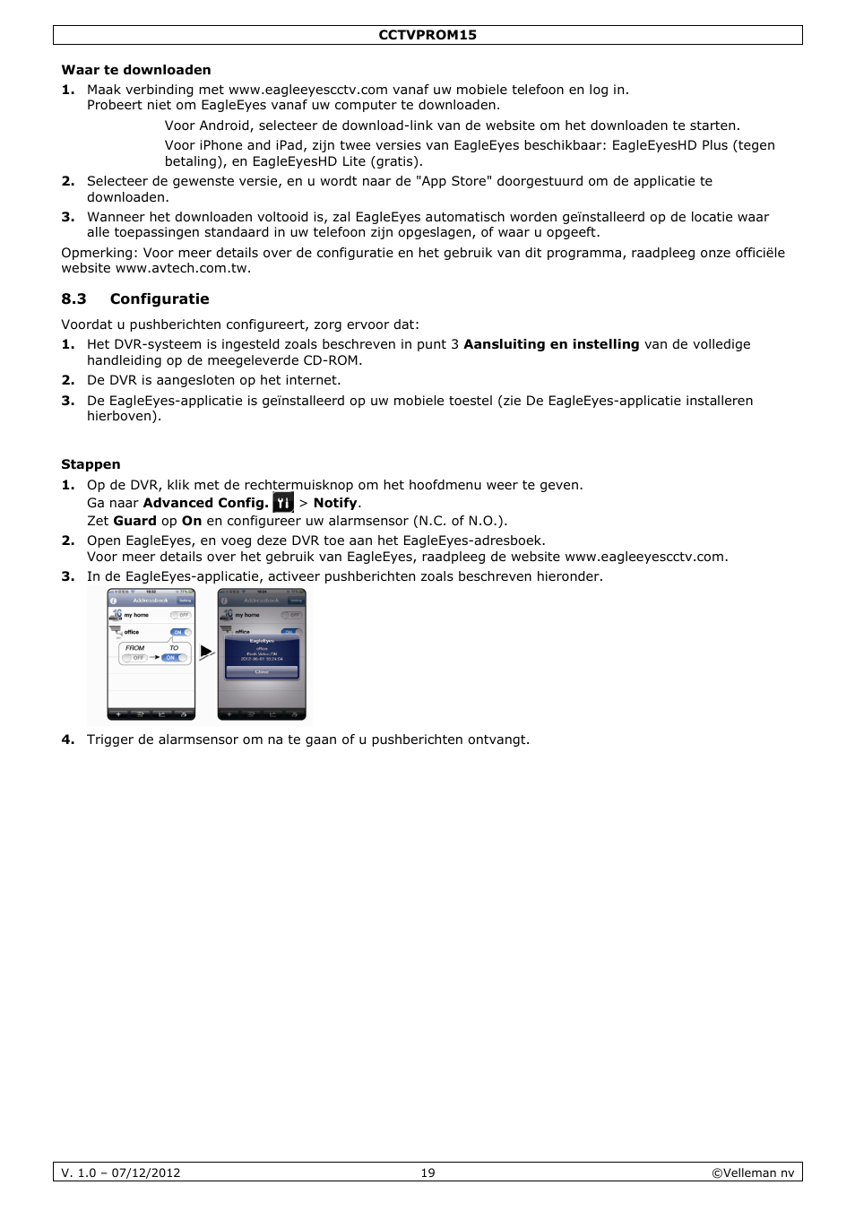 Velleman CCTVPROM15 User Manual | Page 19 / 55