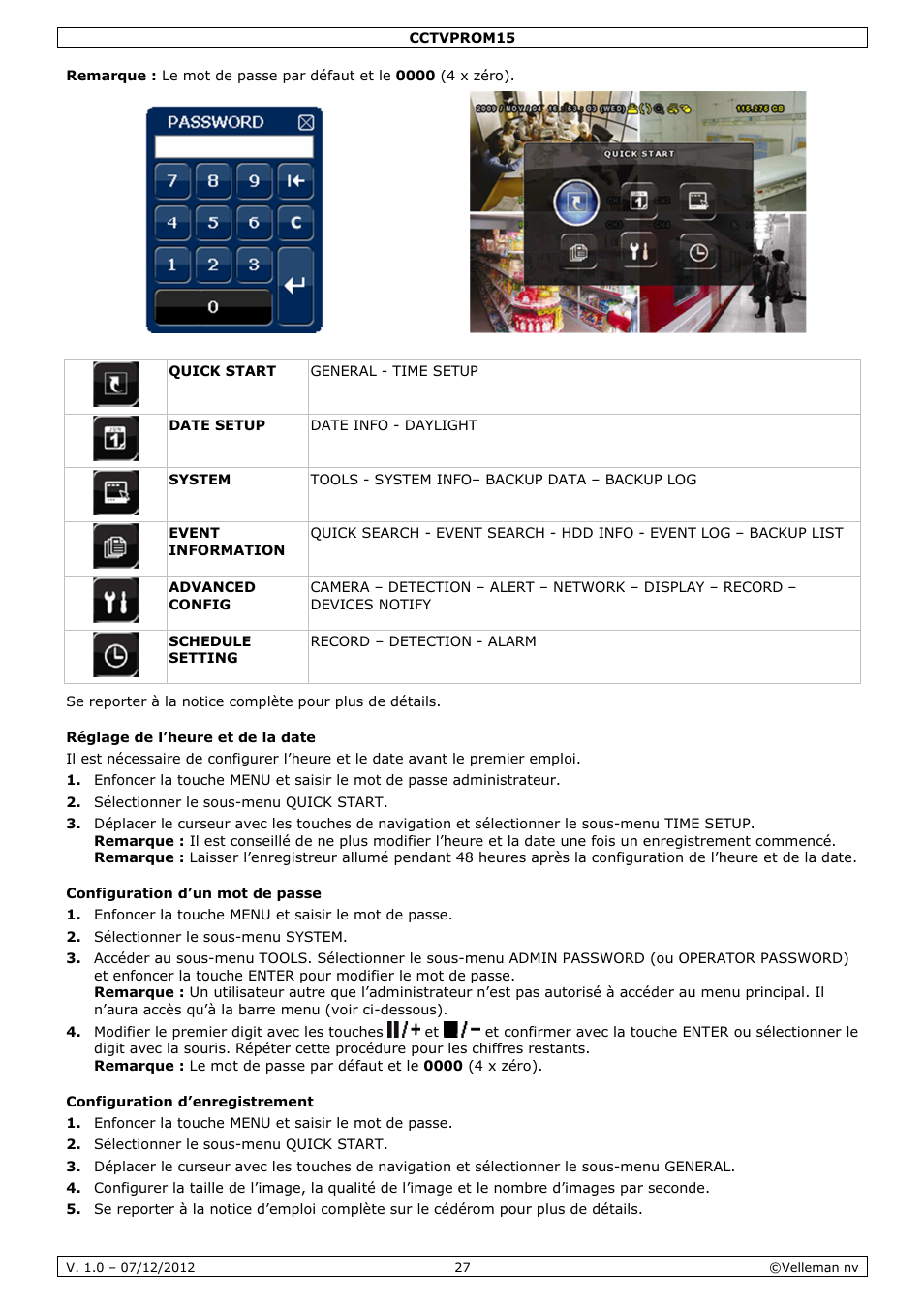 Velleman CCTVPROM15 User Manual | Page 27 / 55