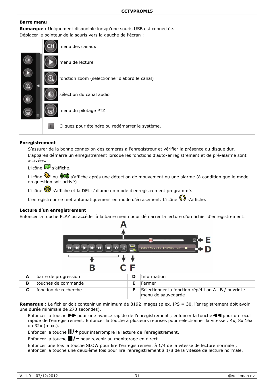 Velleman CCTVPROM15 User Manual | Page 31 / 55