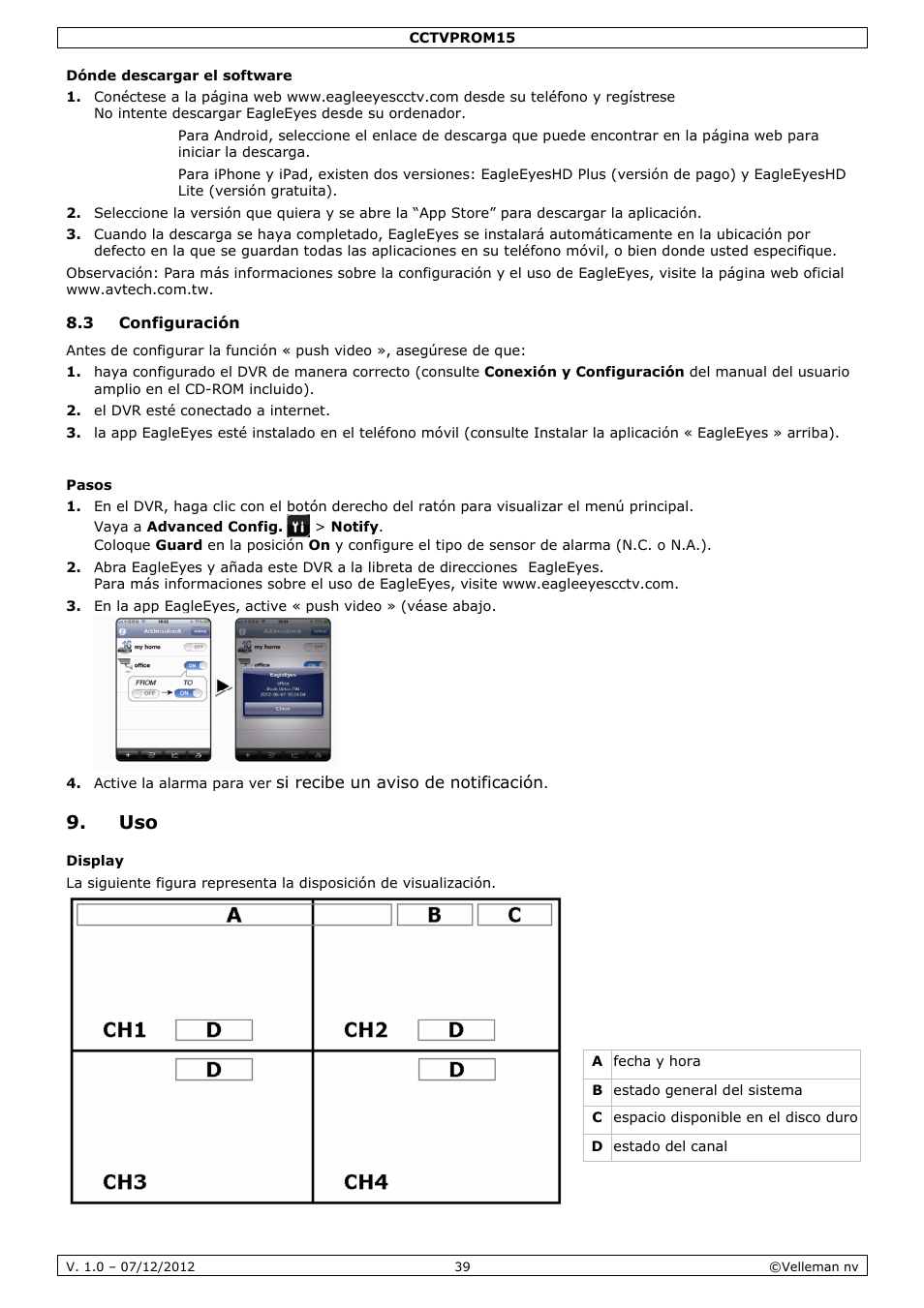 Velleman CCTVPROM15 User Manual | Page 39 / 55