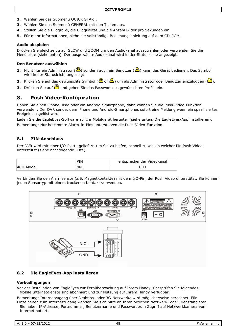 Push video-konfiguration | Velleman CCTVPROM15 User Manual | Page 48 / 55