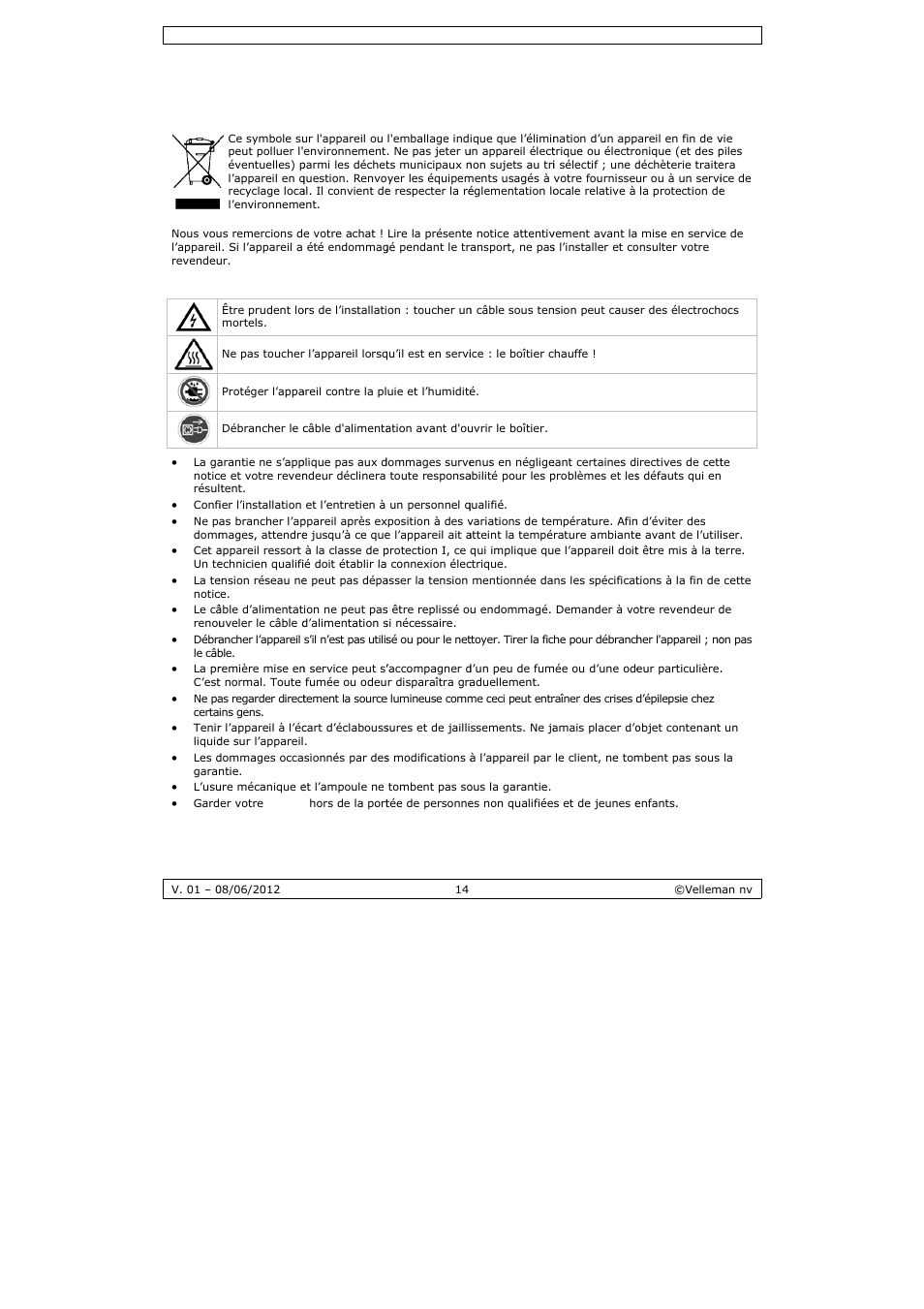 Mode d'emploi, Mode d’e, Emploi | Velleman LX301 User Manual | Page 14 / 34