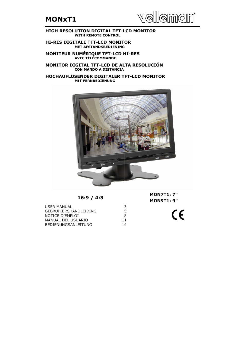 Velleman MON7T1 User Manual | 18 pages