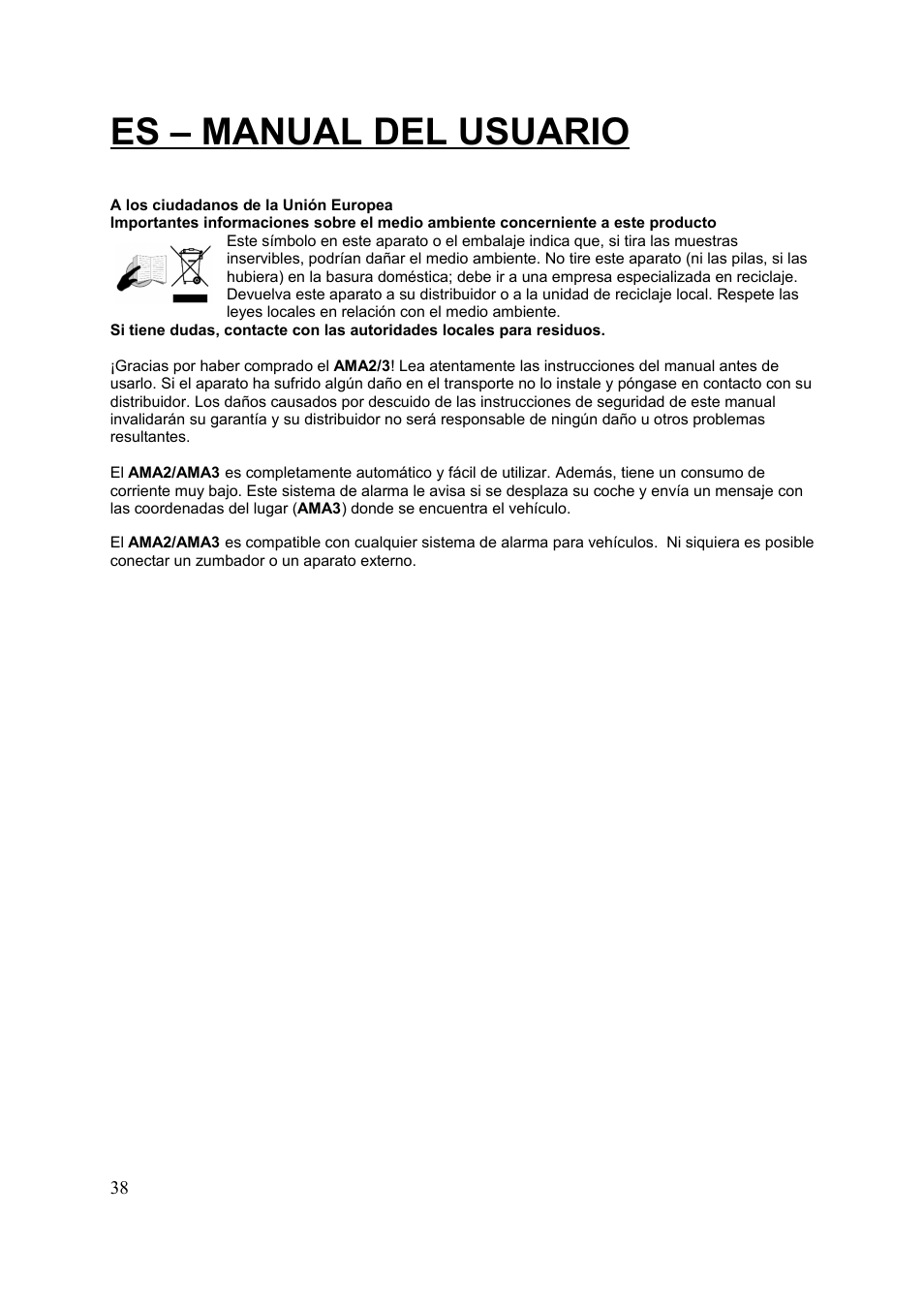 Es – manual del usuario | Velleman HAMGSMGPS User Manual | Page 39 / 47