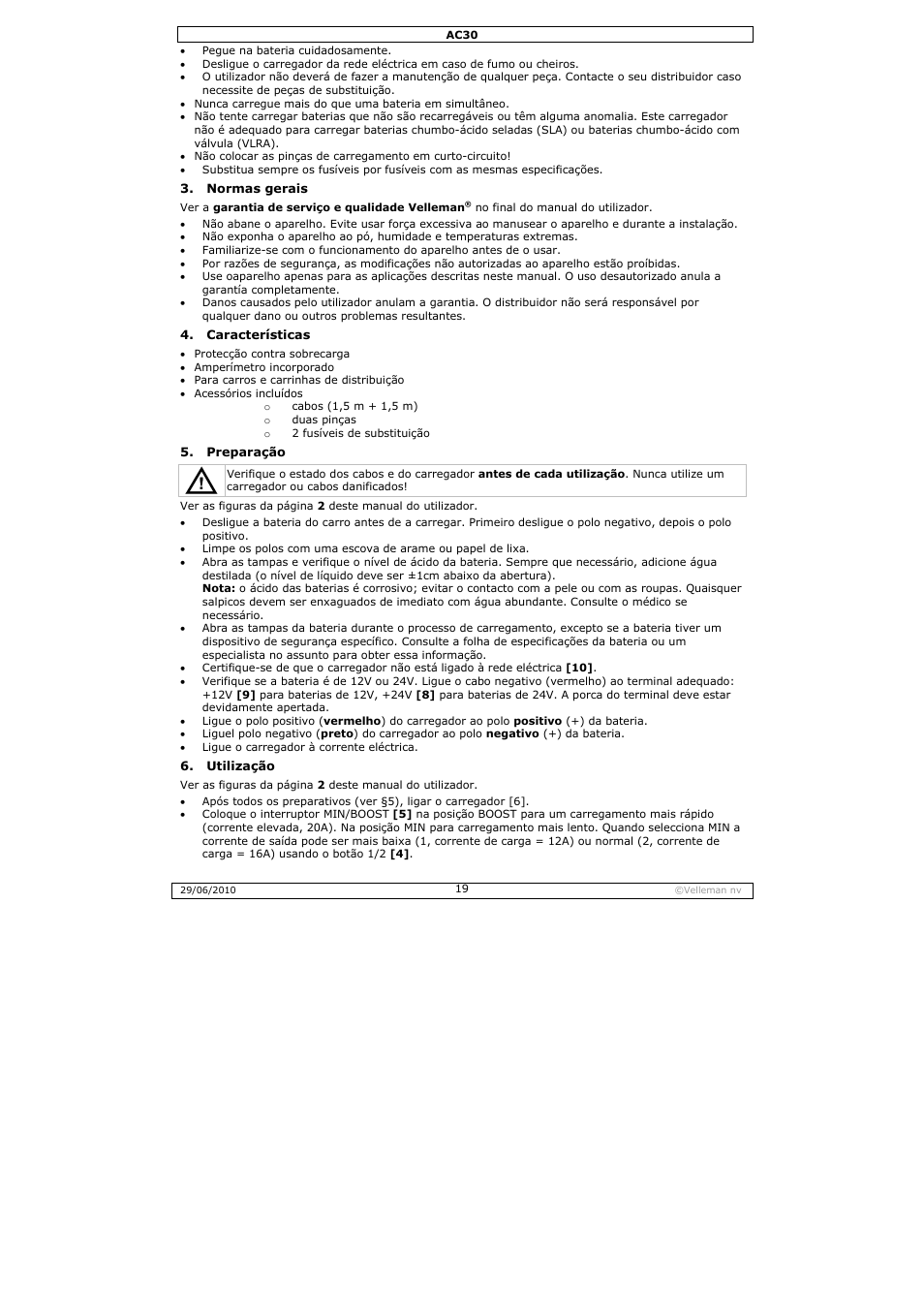 Velleman AC30 User Manual | Page 19 / 23