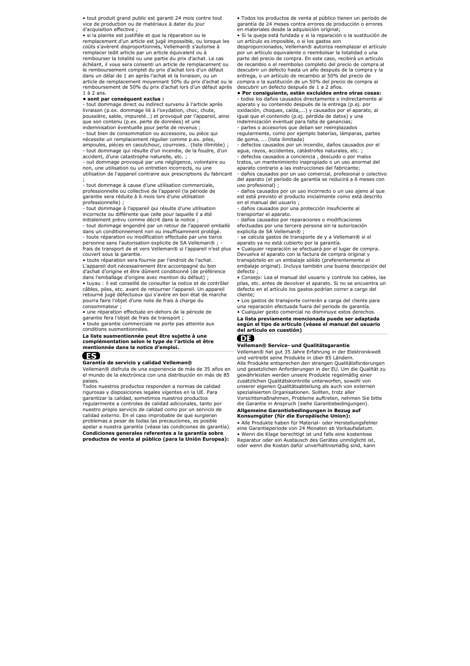 Velleman AC30 User Manual | Page 22 / 23