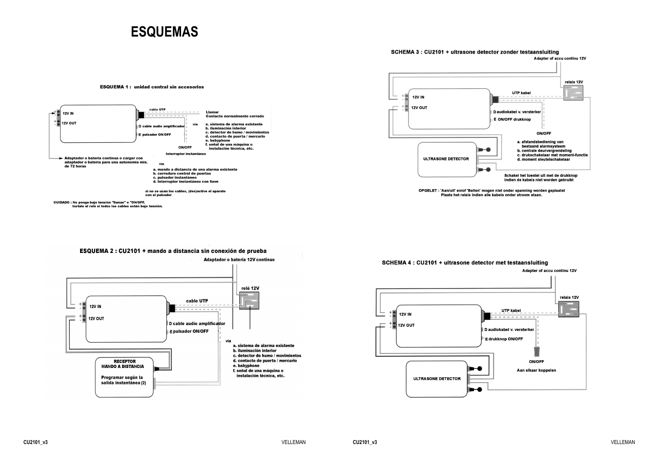 Esquemas | Velleman CU2101 User Manual | Page 15 / 22