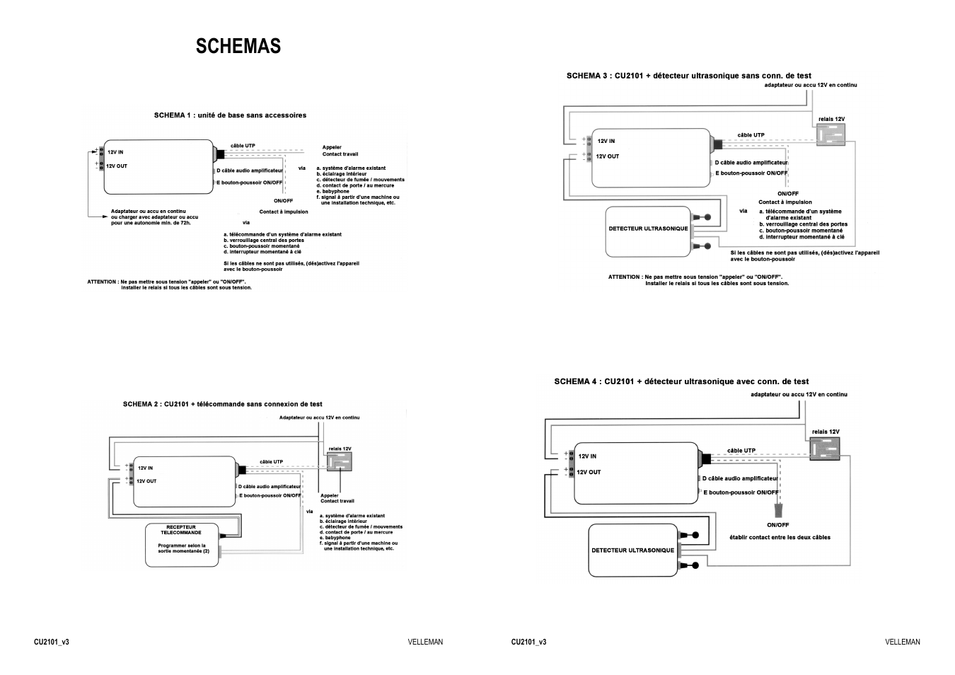 Schemas | Velleman CU2101 User Manual | Page 22 / 22
