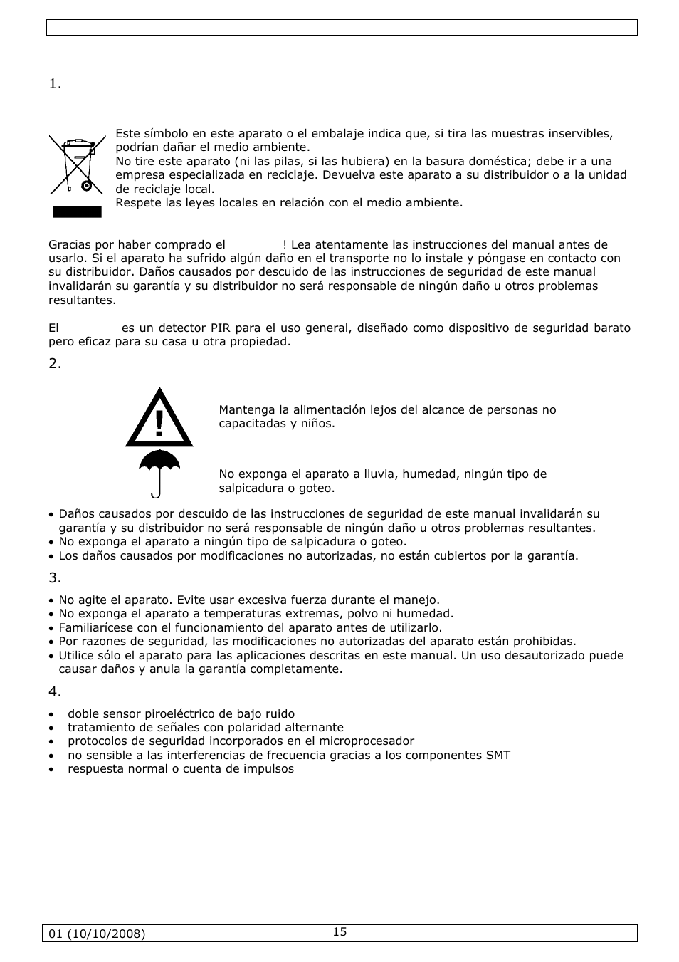 Manual del usuario | Velleman HAA52N User Manual | Page 15 / 22