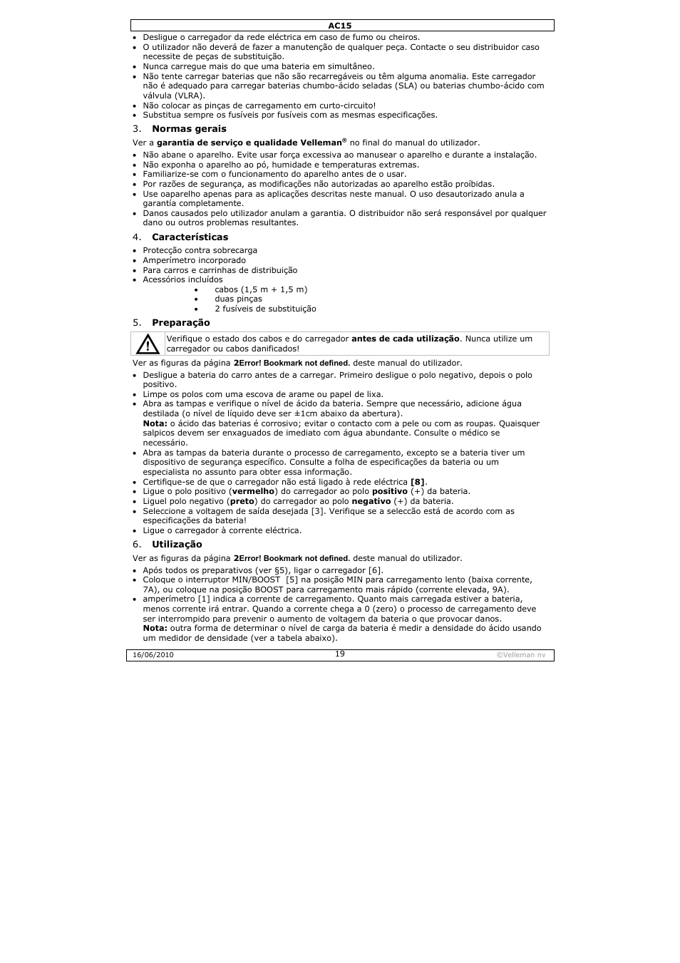 Velleman AC15 User Manual | Page 19 / 23
