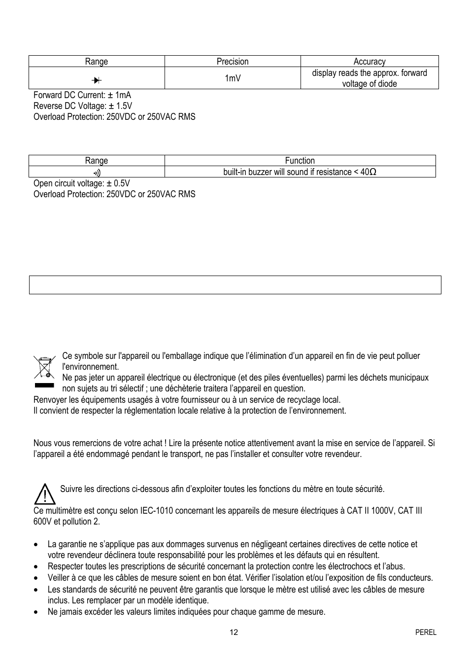 Velleman EVM1400 User Manual | Page 12 / 60