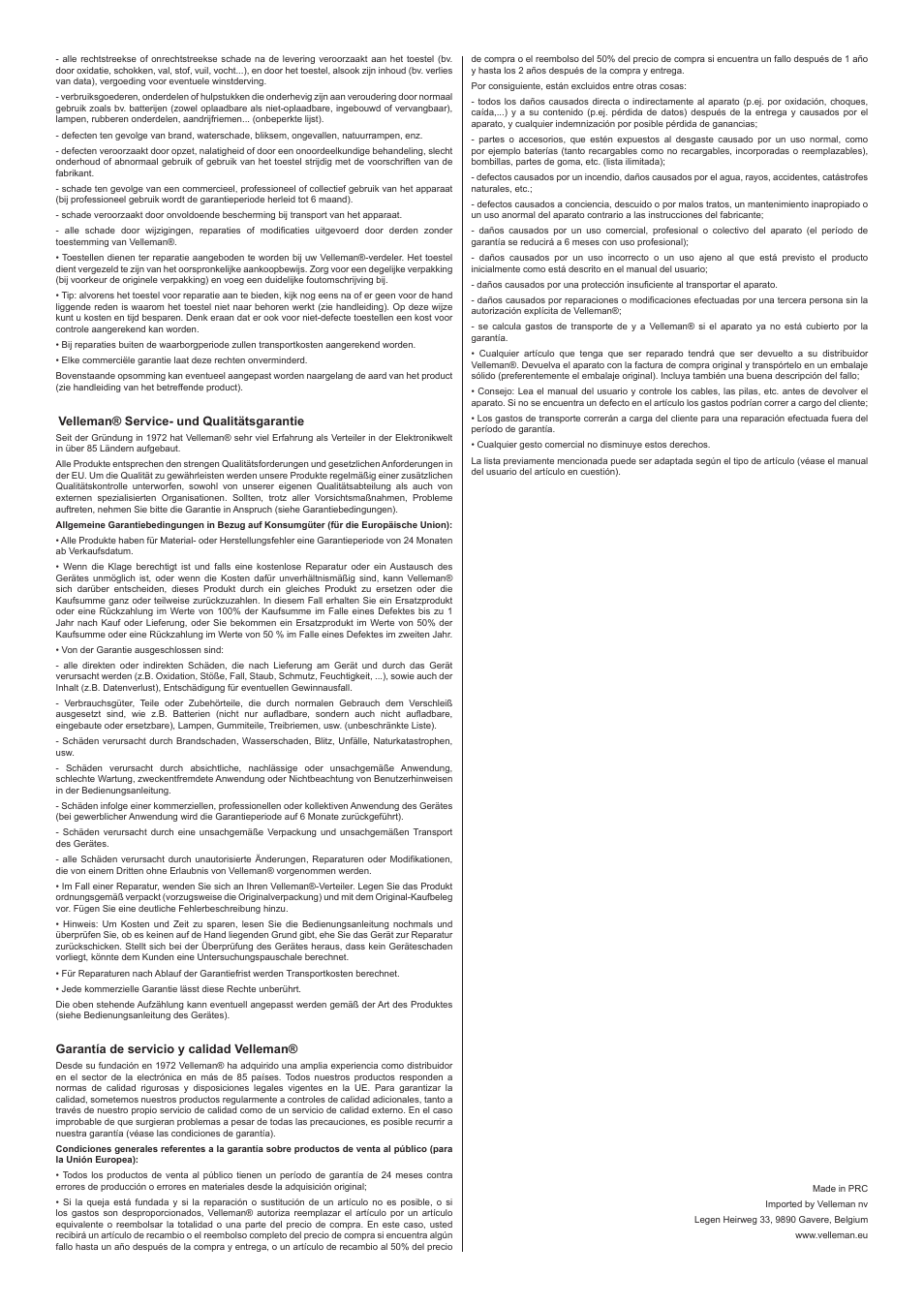 Velleman CHLSC4 User Manual | Page 4 / 4