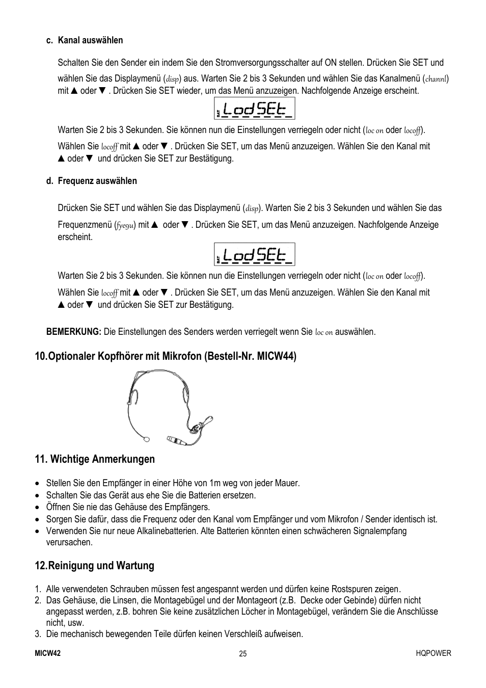 Velleman MICW42-2 User Manual | Page 25 / 30