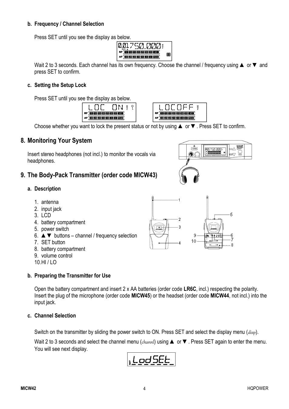Velleman MICW42-2 User Manual | Page 4 / 30