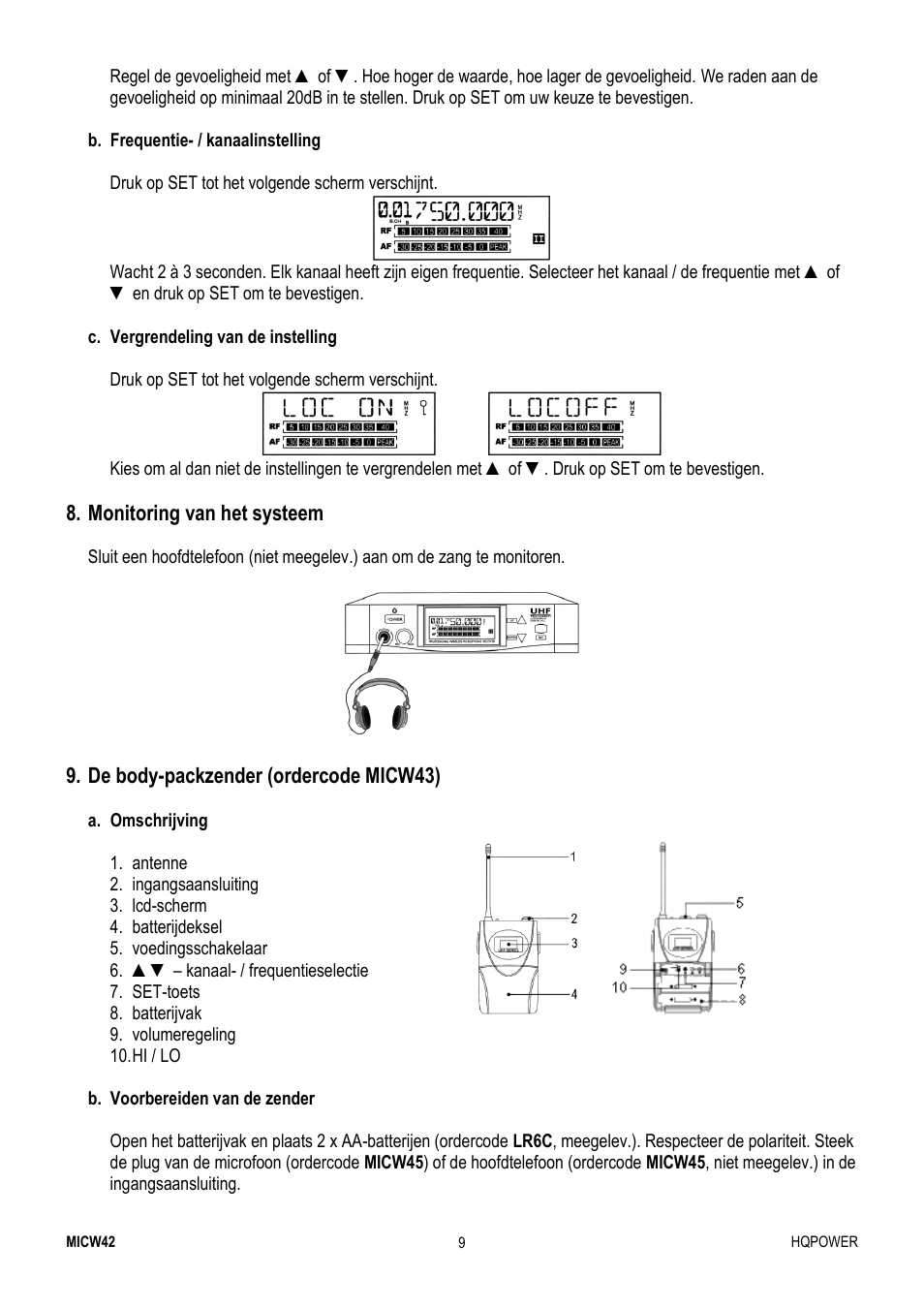 Velleman MICW42-2 User Manual | Page 9 / 30
