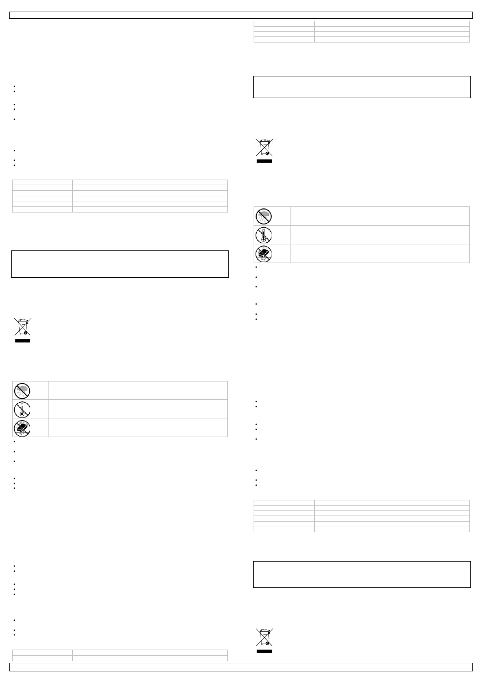 Emploi, Spécifications techniques, Manual del usuario | Introducción, Normas generales, Características, Funcionamiento, Especificaciones, Bedienungsanleitung, Einführung | Velleman BTR1 User Manual | Page 2 / 4