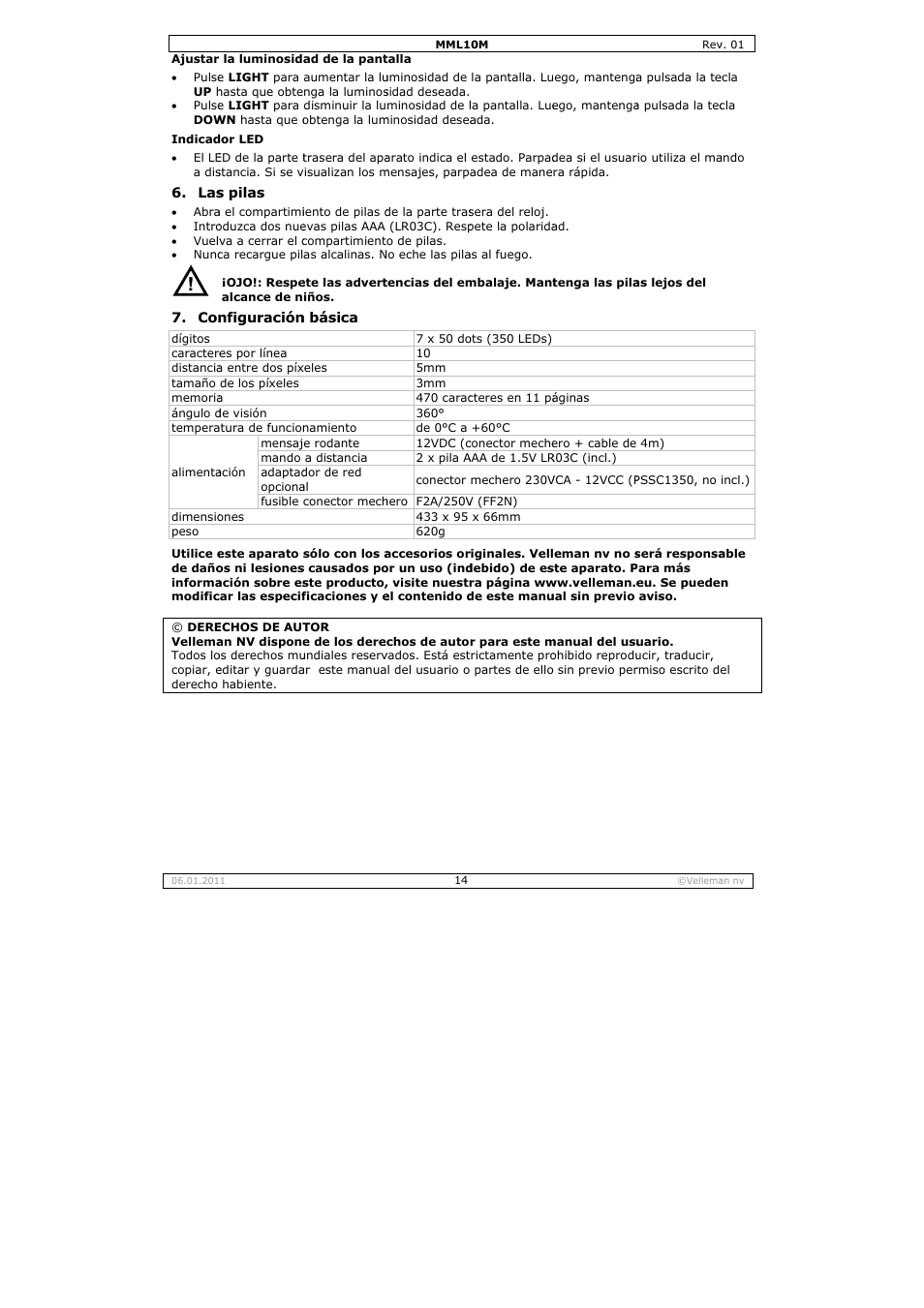 Velleman MML10M User Manual | Page 14 / 23